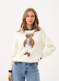 Pulls Pull Polo Bear en coton et lin femme blanc Polo Ralph Lauren Pulls Pull Polo Bear en coton et lin femme blanc Parchment Cream