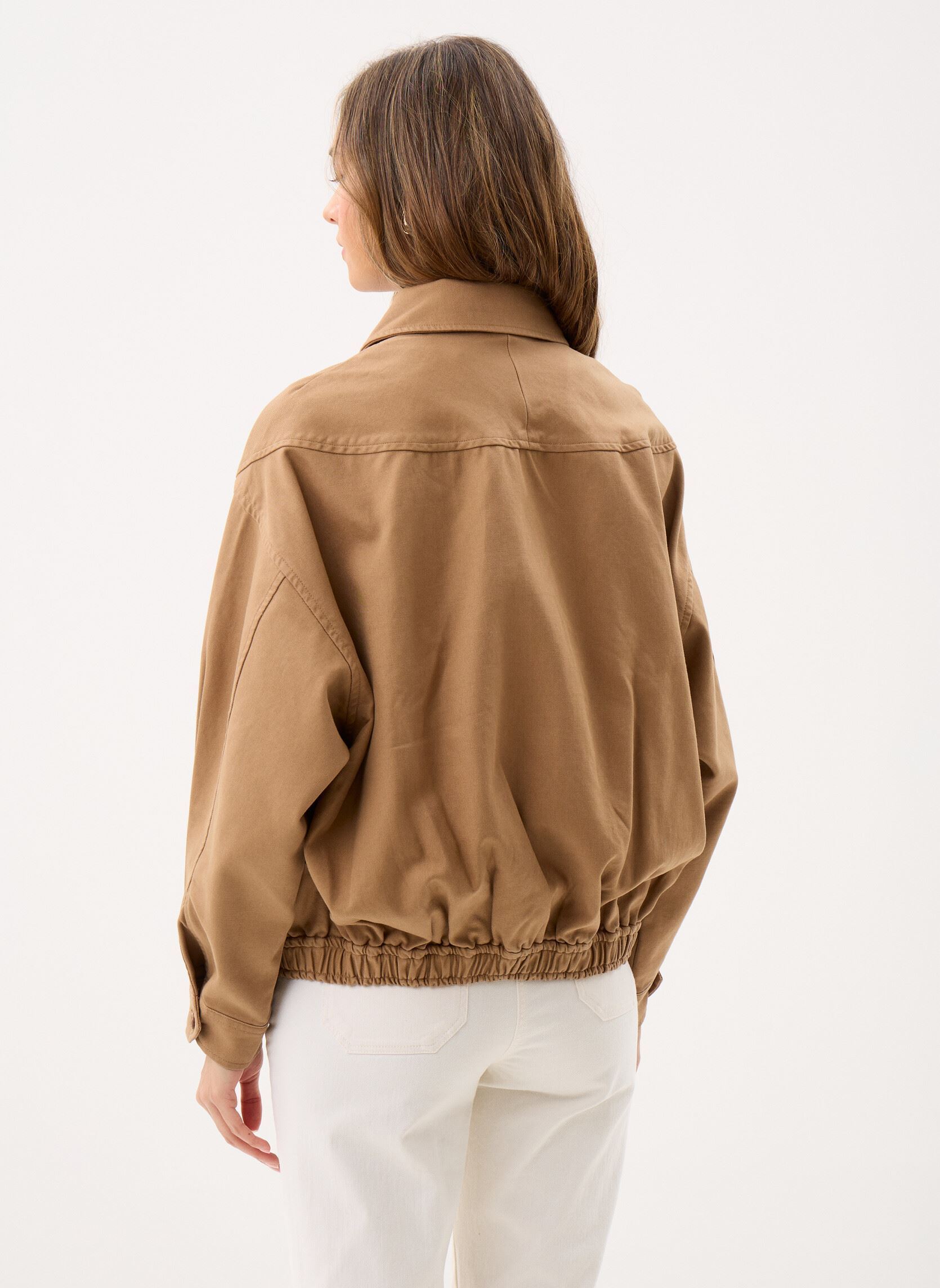 Blousons Veste en sergé de coton femme beige Polo Ralph Lauren Blousons Veste en sergé de coton femme beige Tan