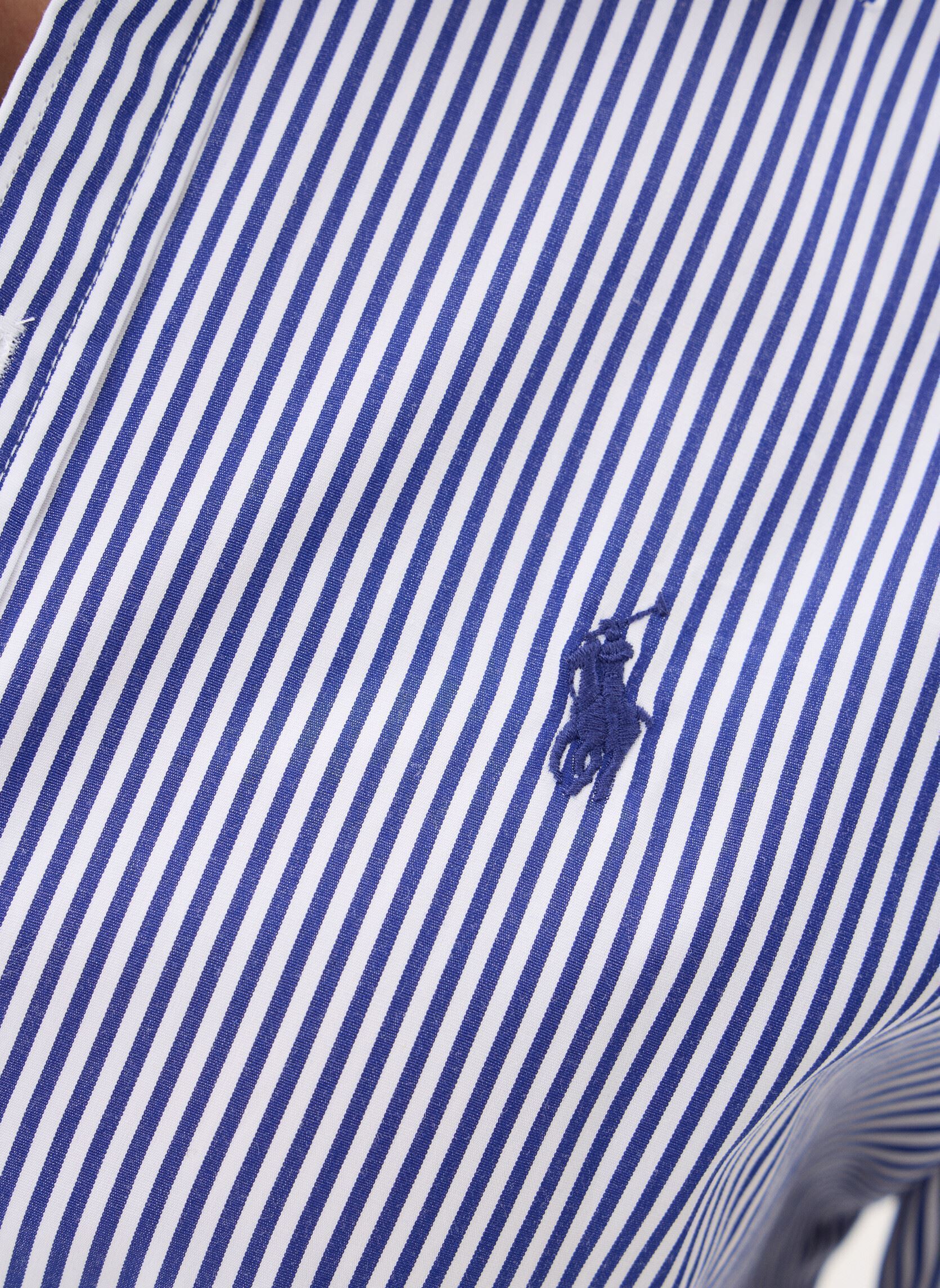 Robes Robe-chemise à pans en coton rayé femme bleu Polo Ralph Lauren Robes Robe-chemise à pans en coton rayé femme bleu 1322 WHITE/ FALL ROYAL