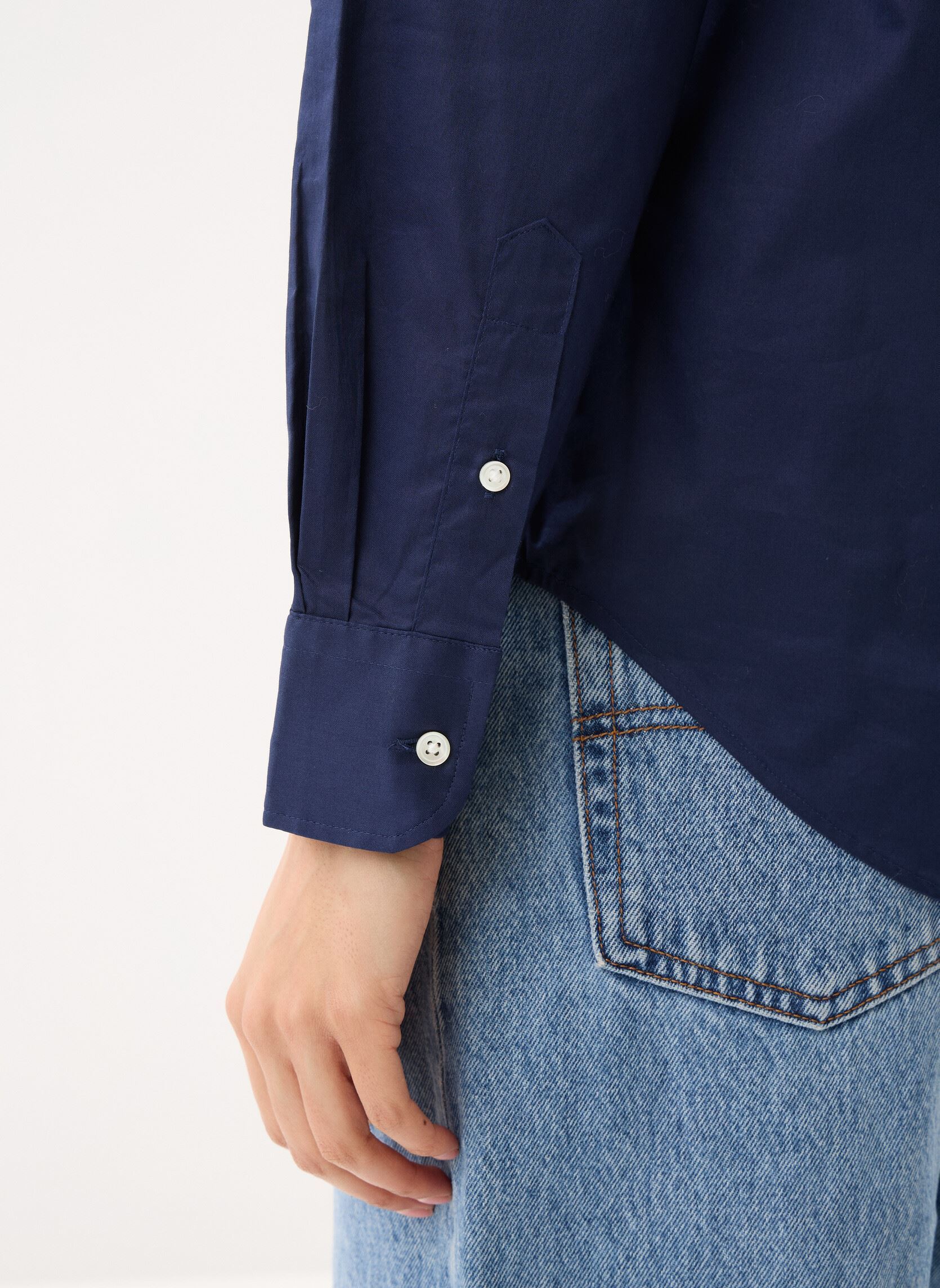 Chemises manches longues Chemise en coton Classic fit femme bleu Polo Ralph Lauren Chemises manches longues Chemise en coton Classic fit femme bleu REFINED NAVY