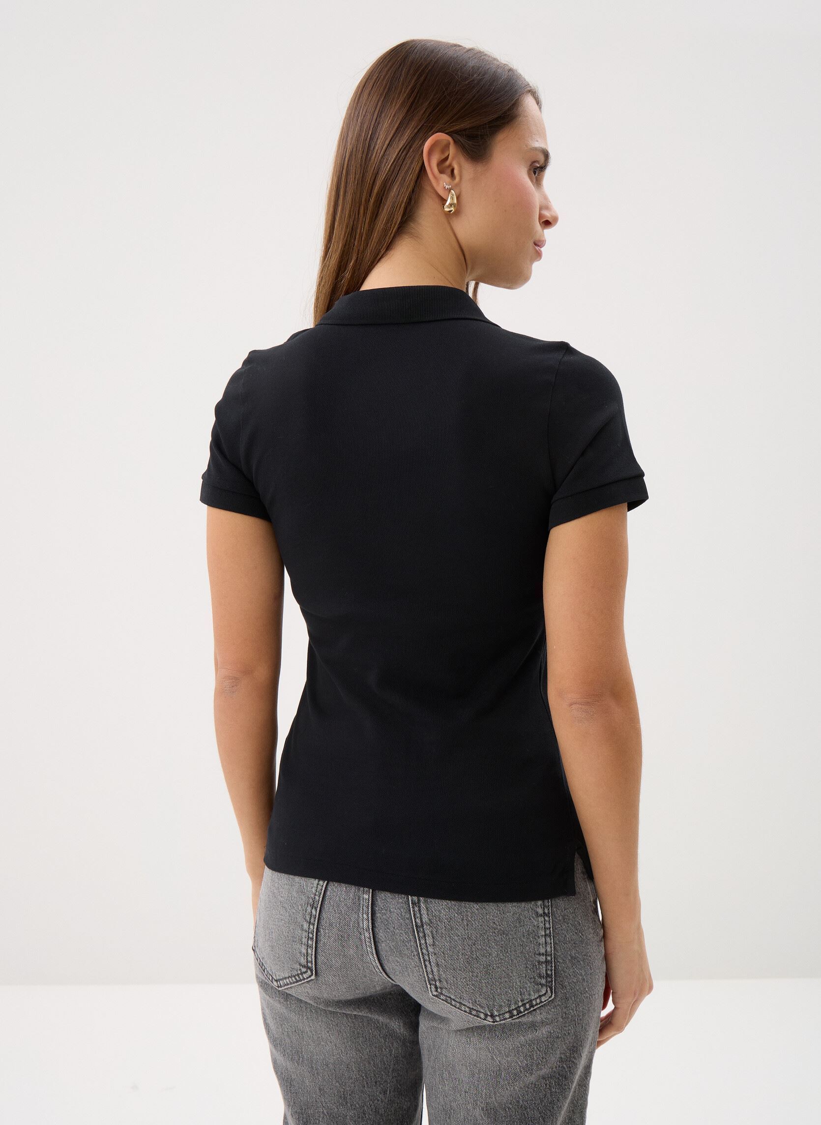 Polos manches courtes Polo à patte boutonnée femme noir Polo Ralph Lauren Polos manches courtes Polo à patte boutonnée femme noir POLO BLACK