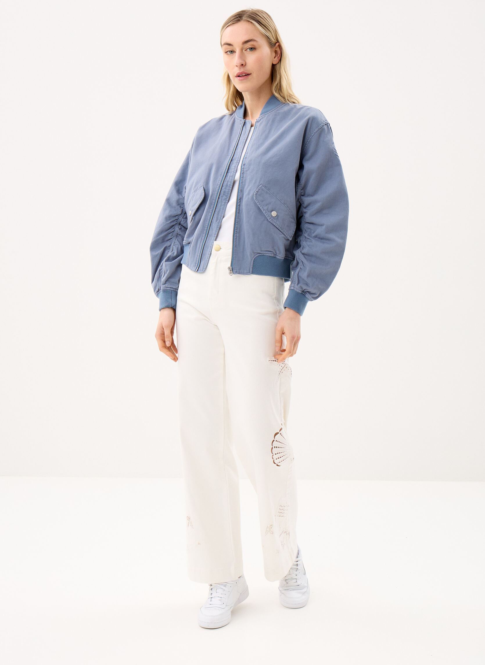 Bomberjacken Bombers Coton-ALICIAW damen blau Schott Bomberjacken Bombers Coton-ALICIAW damen blau LAKE