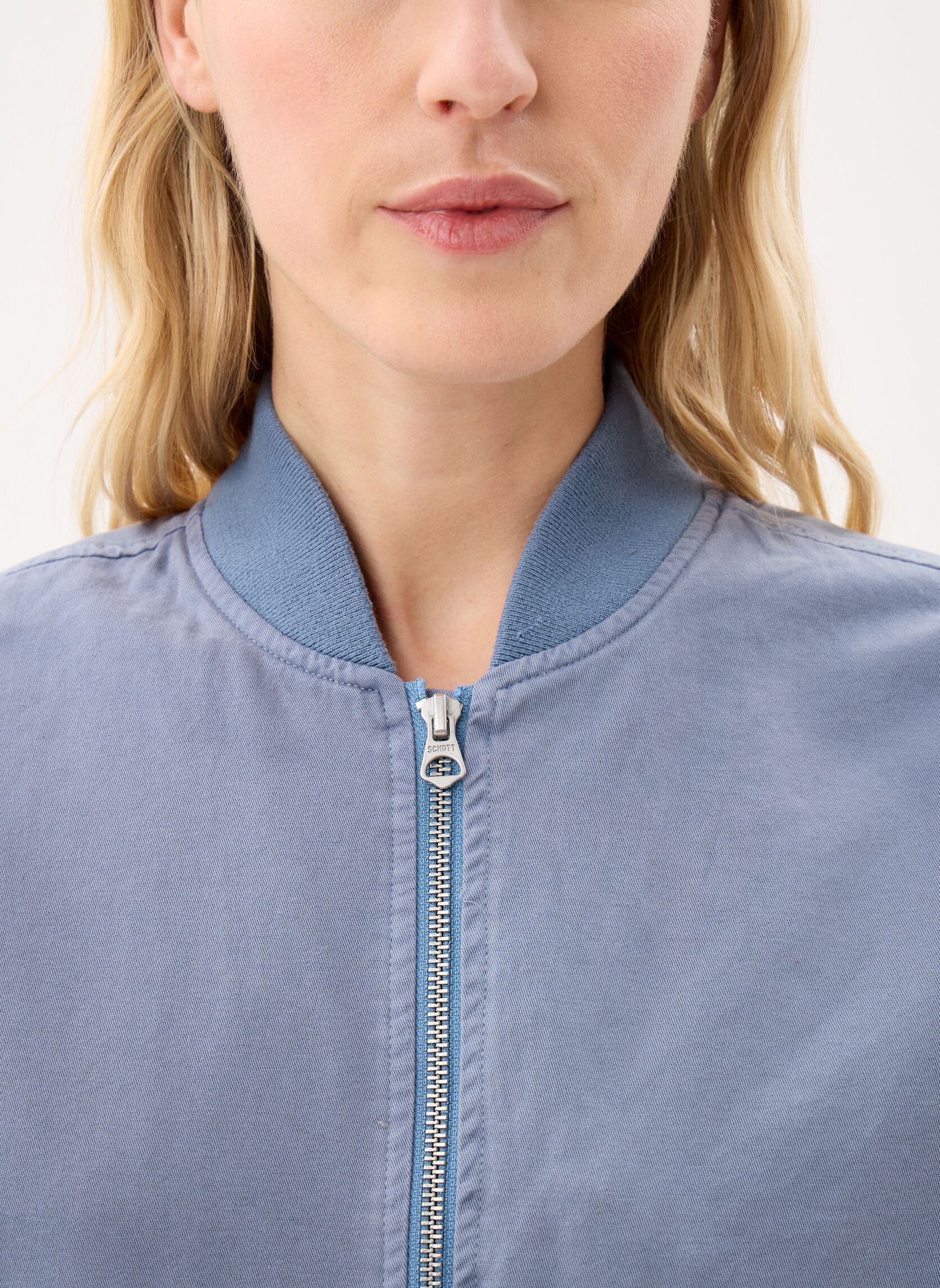 Bomberjacken Bombers Coton-ALICIAW damen blau Schott Bomberjacken Bombers Coton-ALICIAW damen blau LAKE