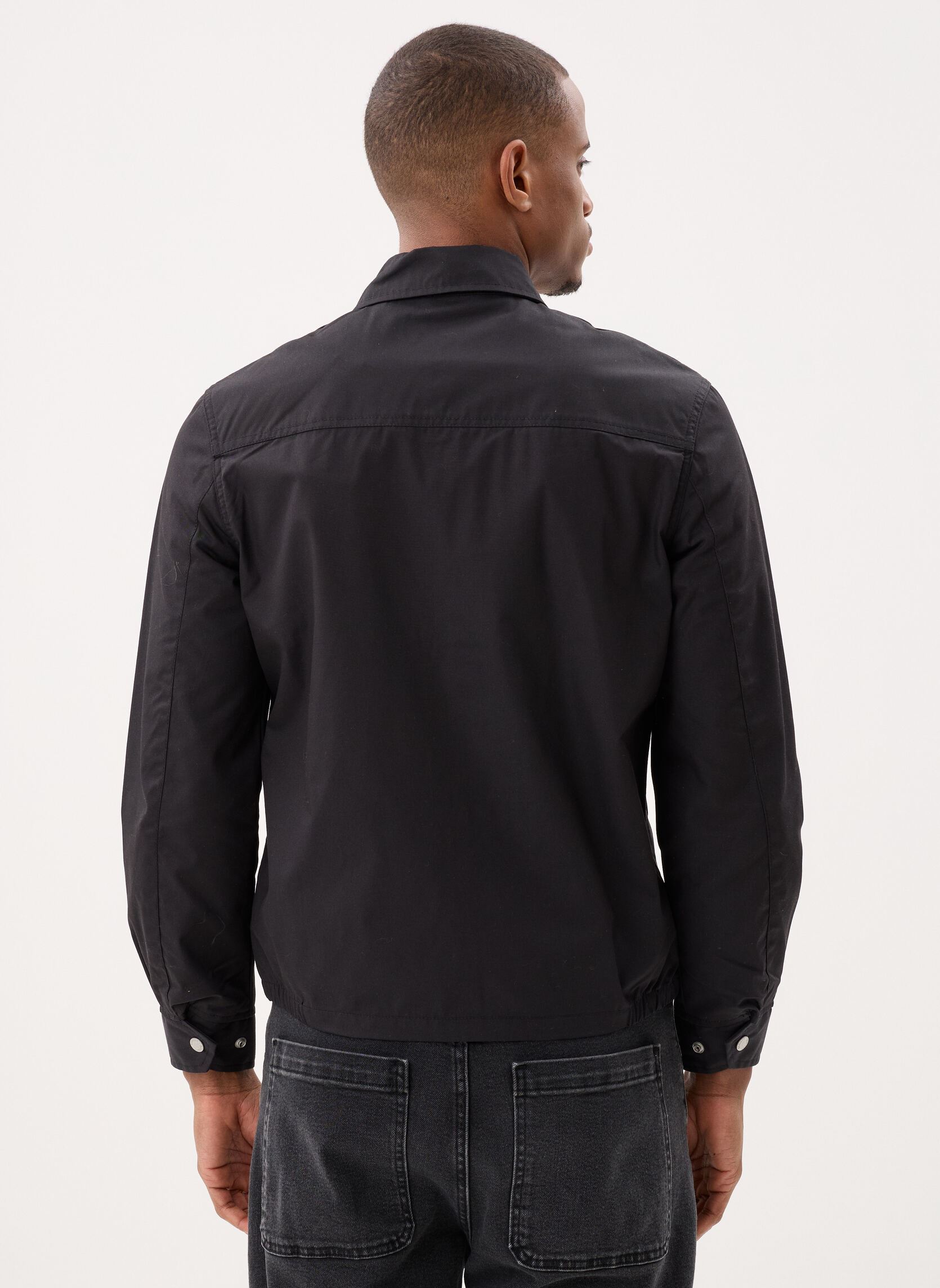 Vestes Blouson Col Chemise-CADAMS homme noir Schott Vestes Blouson Col Chemise-CADAMS homme noir Black