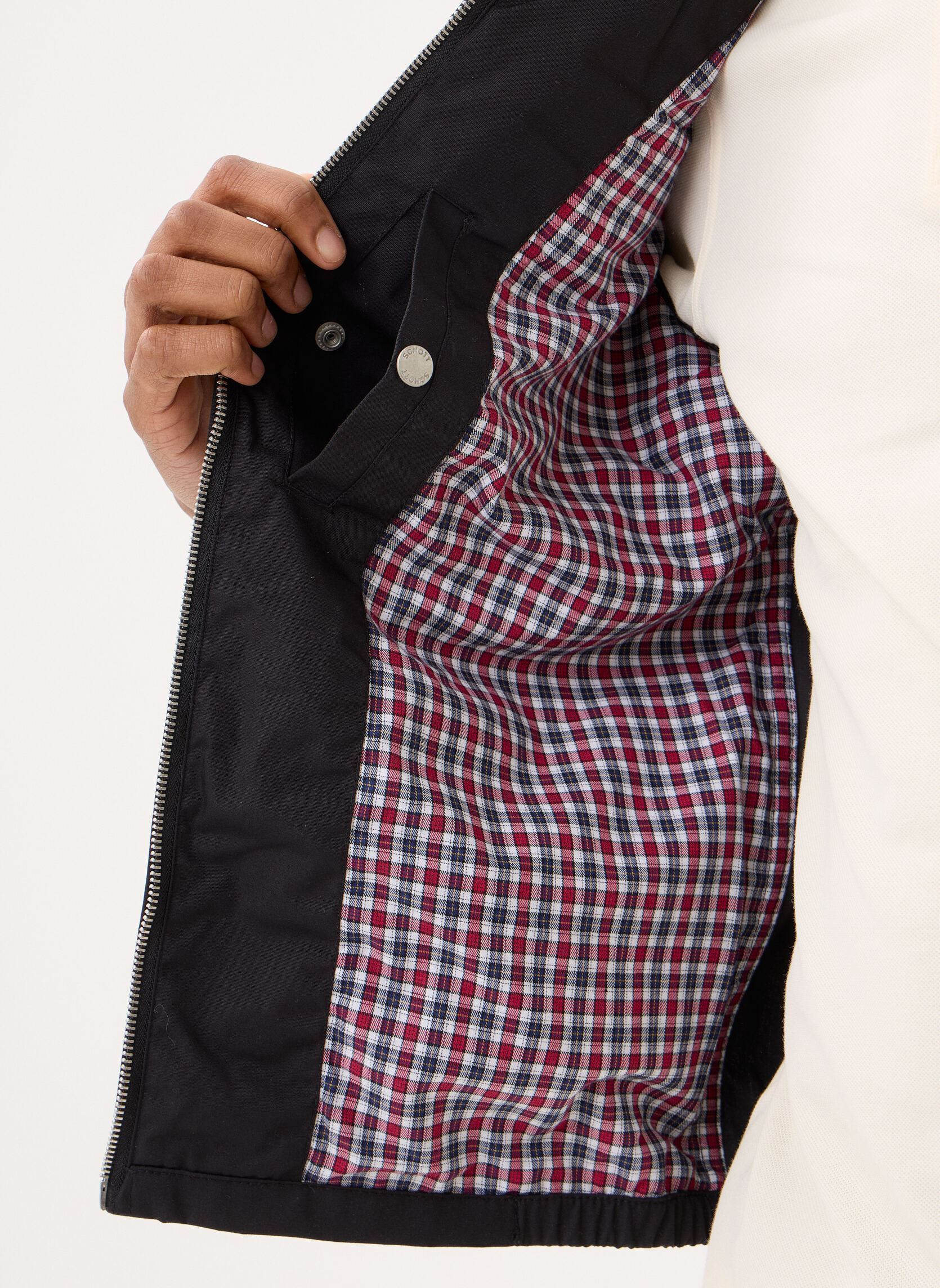 Vestes Blouson Col Chemise-CADAMS homme noir Schott Vestes Blouson Col Chemise-CADAMS homme noir Black