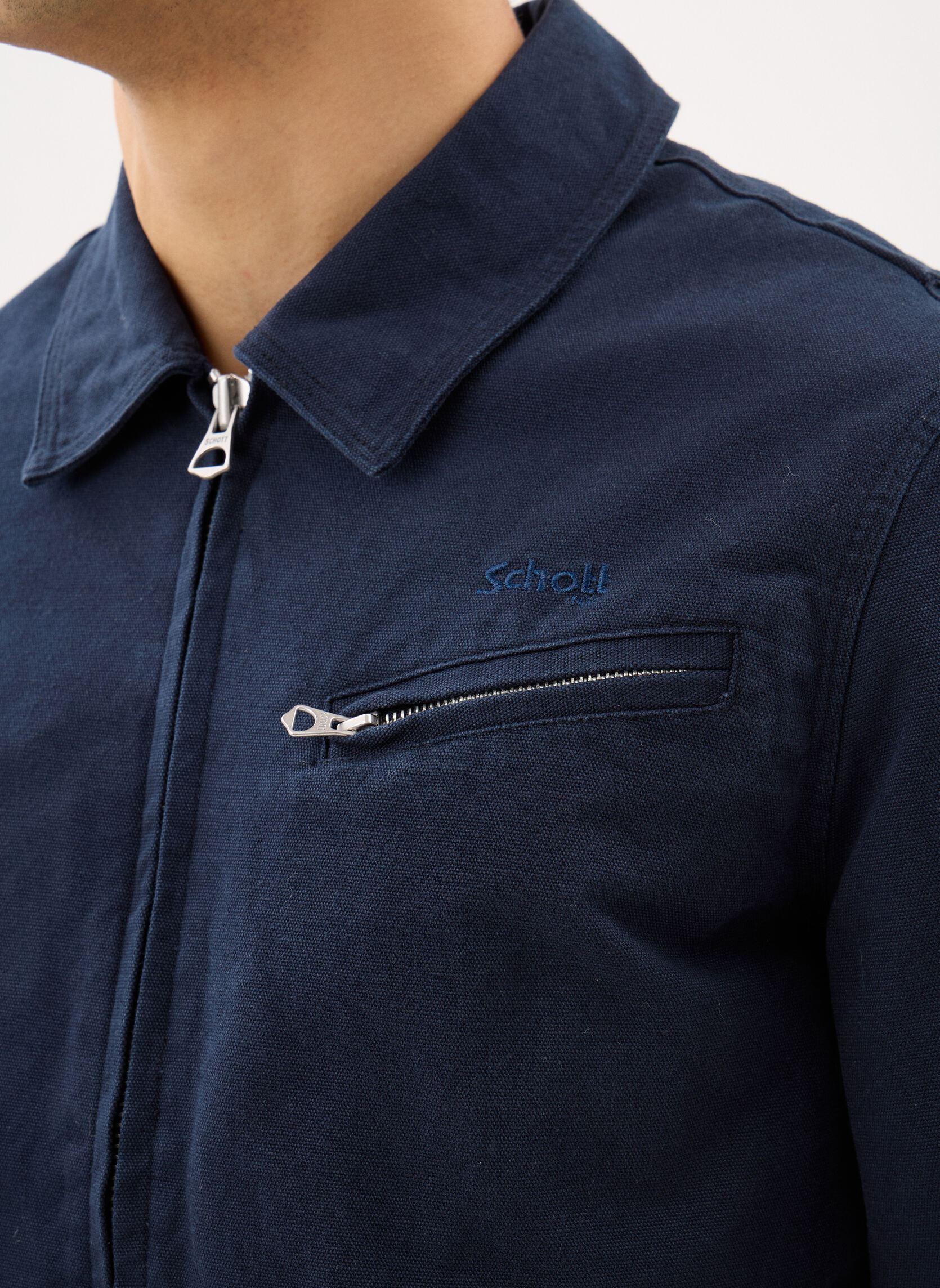 Vestes Blouson-CALHAN homme bleu Schott Vestes Blouson-CALHAN homme bleu Navy