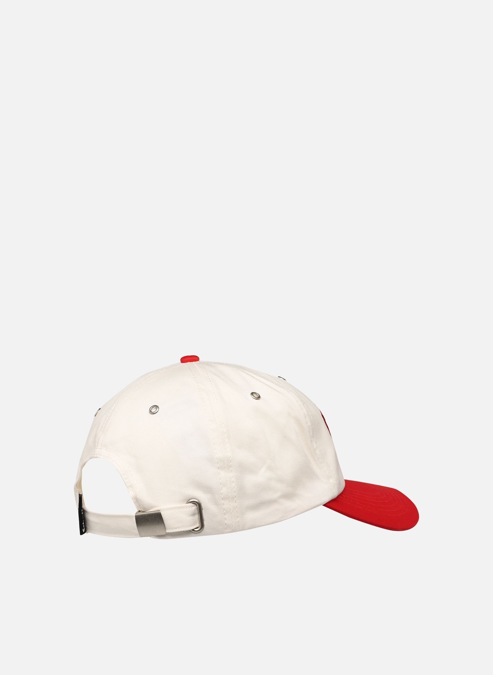 Petten Casquette Brode-CAPLETTER dames wit Schott Petten Casquette Brode-CAPLETTER dames wit White/red