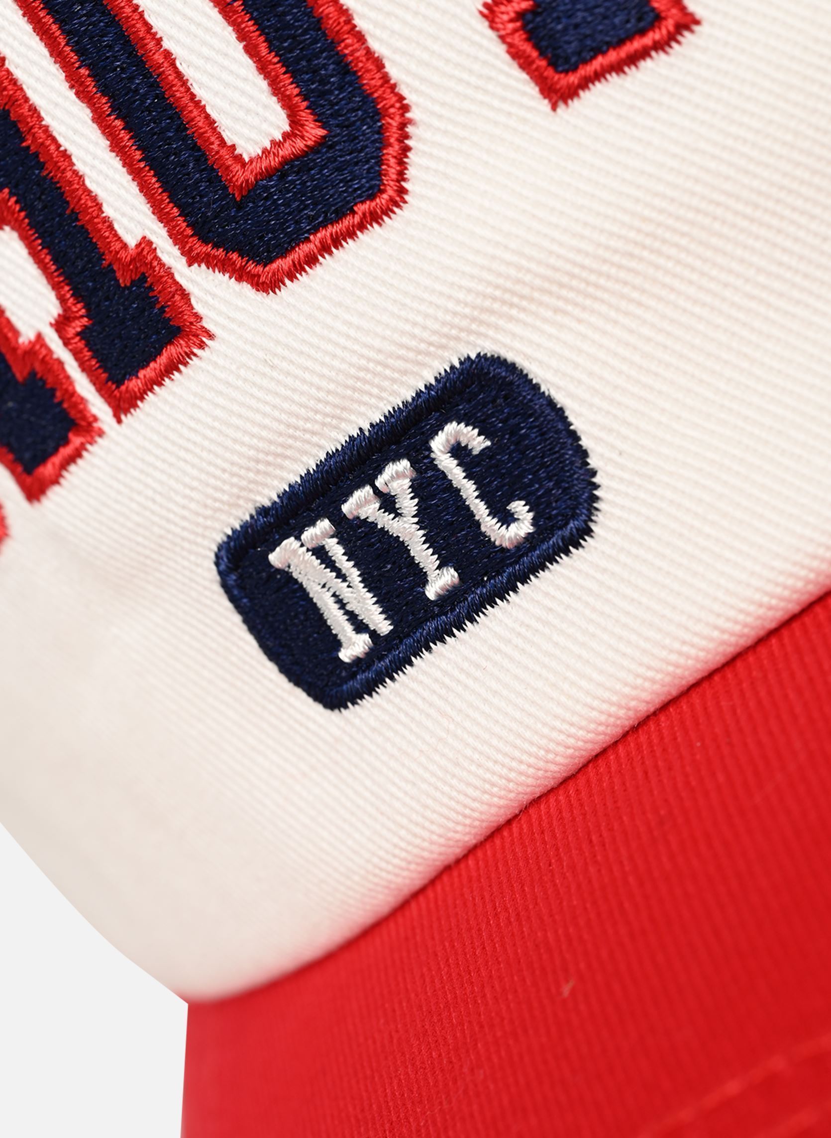Petten Casquette Brode-CAPLETTER dames wit Schott Petten Casquette Brode-CAPLETTER dames wit White/red