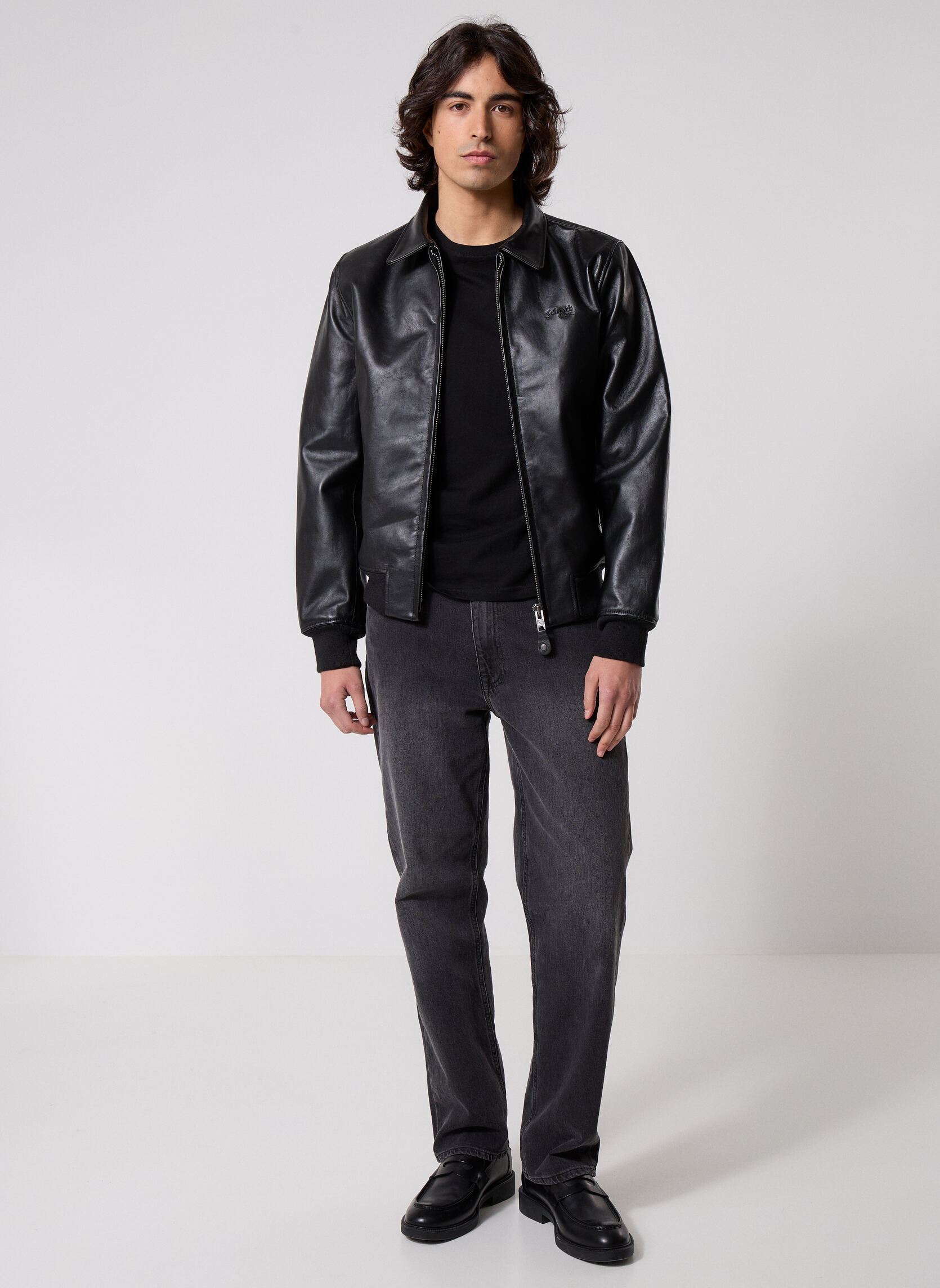 Vestes en cuir Blouson Casual Cuir-LC5100RIB2 homme noir Schott Vestes en cuir Blouson Casual Cuir-LC5100RIB2 homme noir Black