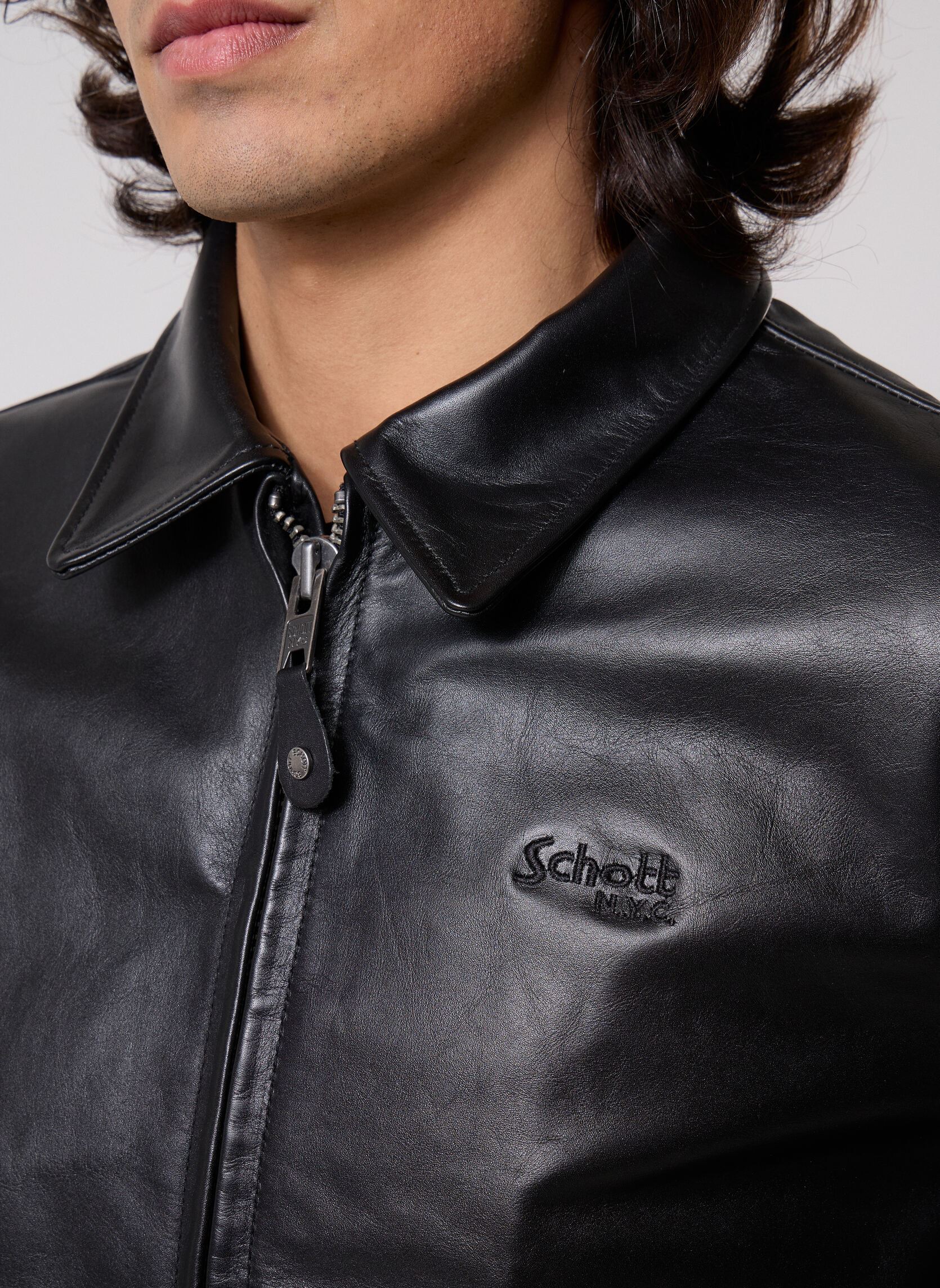 Vestes en cuir Blouson Casual Cuir-LC5100RIB2 homme noir Schott Vestes en cuir Blouson Casual Cuir-LC5100RIB2 homme noir Black