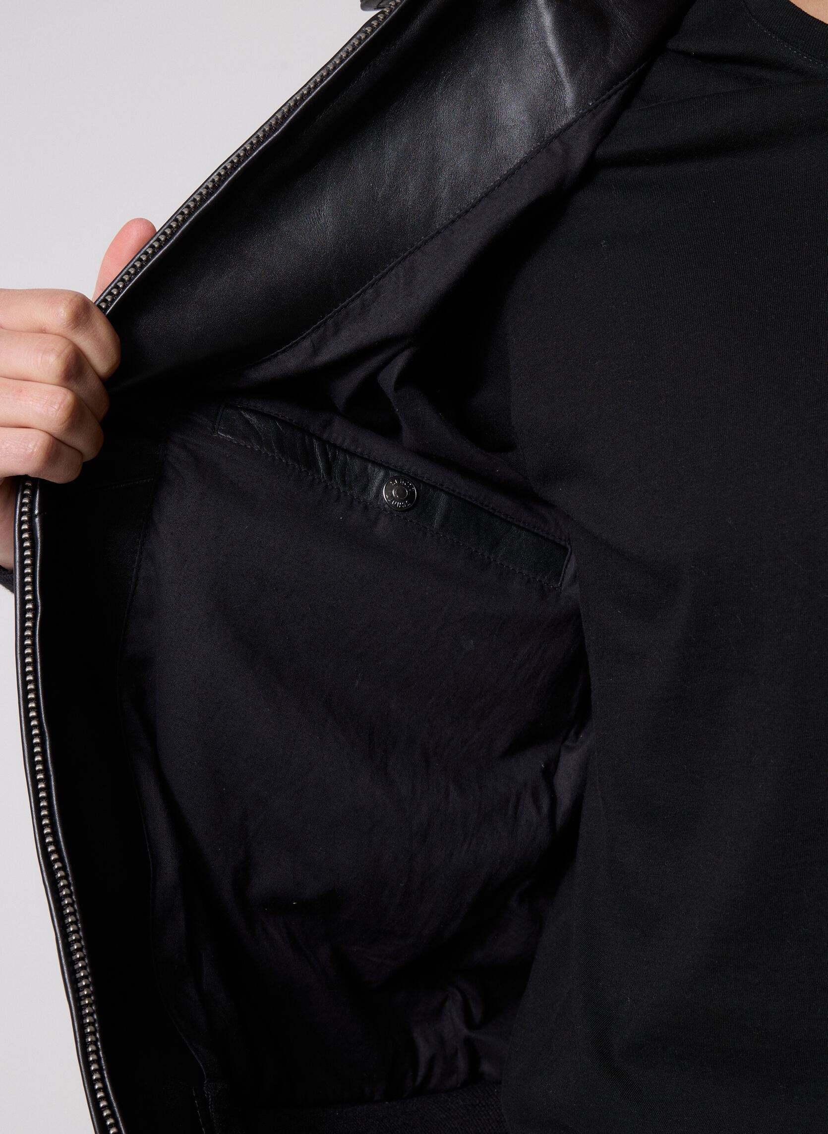 Vestes en cuir Blouson Casual Cuir-LC5100RIB2 homme noir Schott Vestes en cuir Blouson Casual Cuir-LC5100RIB2 homme noir Black