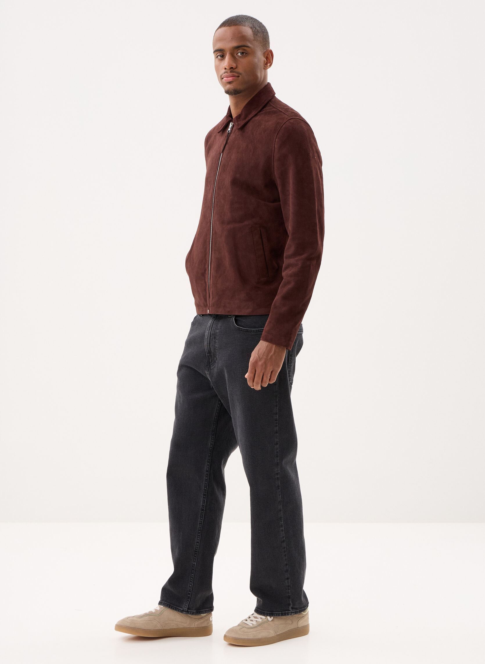 Vestes en cuir Blouson Suede-LCCLASSICS homme marron Schott Vestes en cuir Blouson Suede-LCCLASSICS homme marron Dark Brown