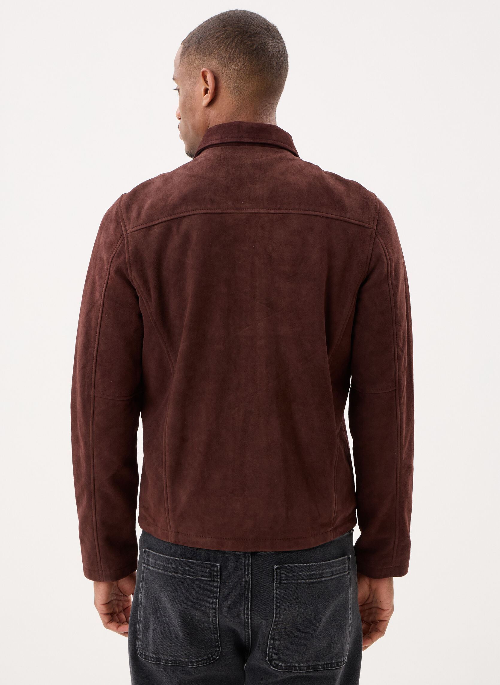 Vestes en cuir Blouson Suede-LCCLASSICS homme marron Schott Vestes en cuir Blouson Suede-LCCLASSICS homme marron Dark Brown