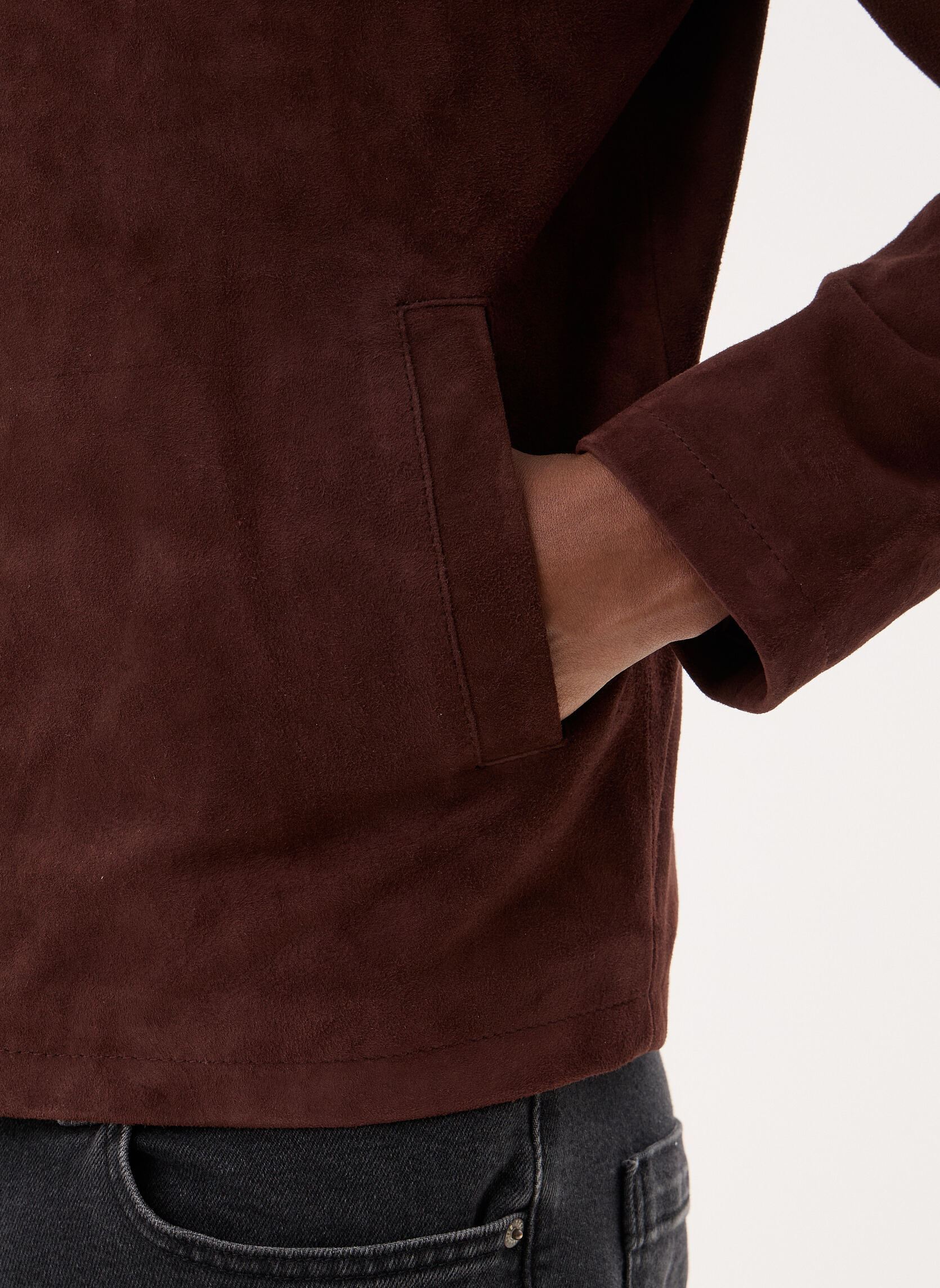 Vestes en cuir Blouson Suede-LCCLASSICS homme marron Schott Vestes en cuir Blouson Suede-LCCLASSICS homme marron Dark Brown