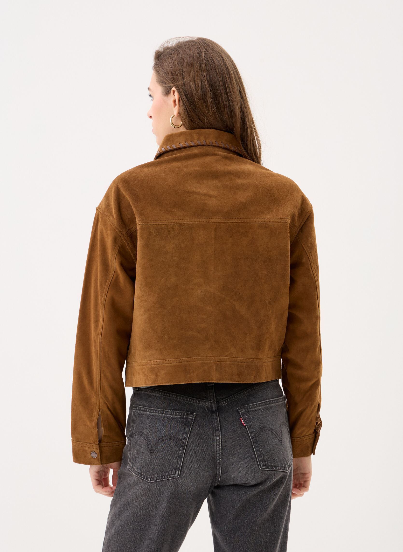 Lederjacken Veste Western-LCWMANDY damen braun Schott Lederjacken Veste Western-LCWMANDY damen braun Caramel