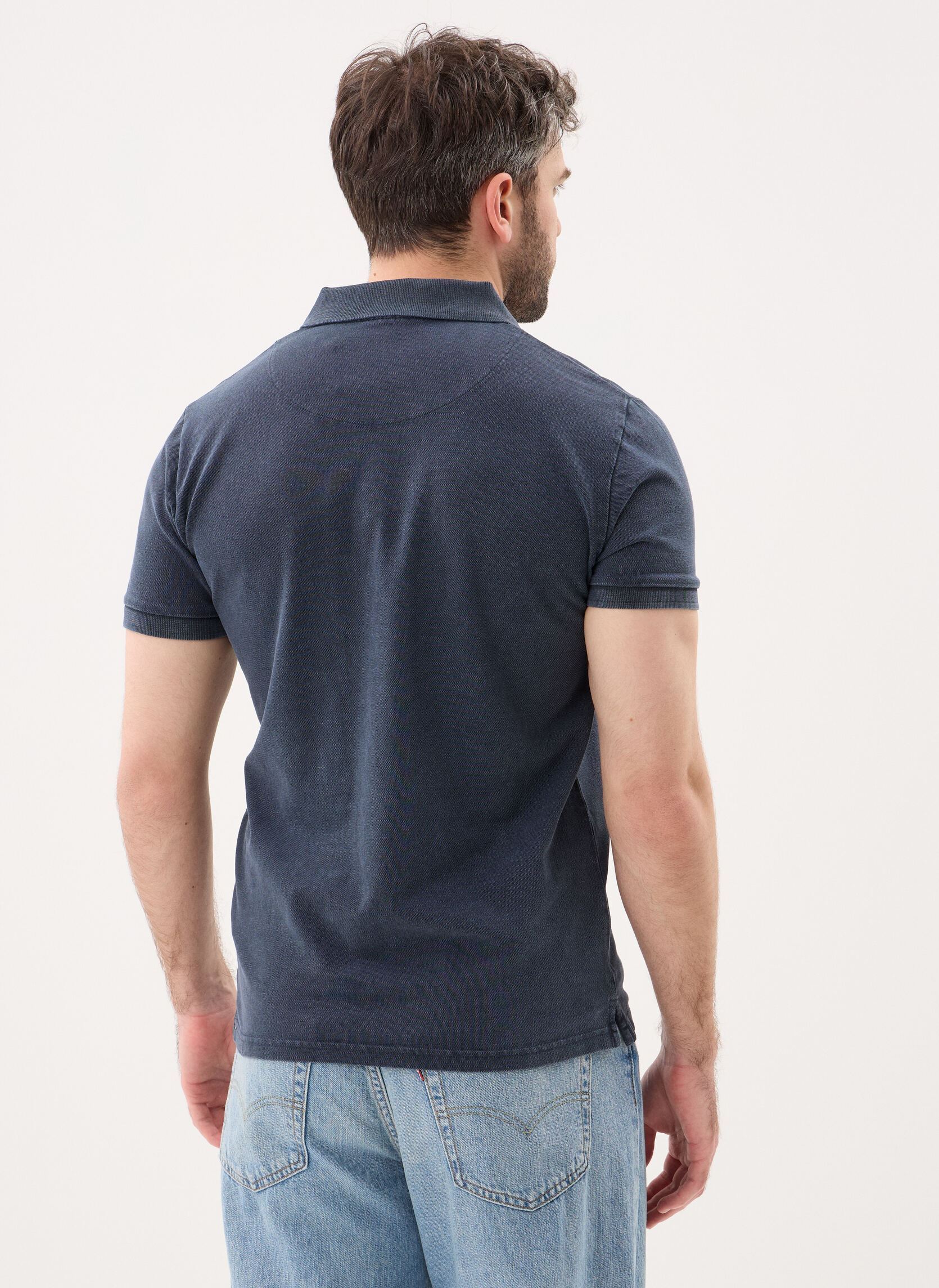 Kurzarm-Poloshirts Polo Basique-PSSETH herren blau Schott Kurzarm-Poloshirts Polo Basique-PSSETH herren blau NAVY