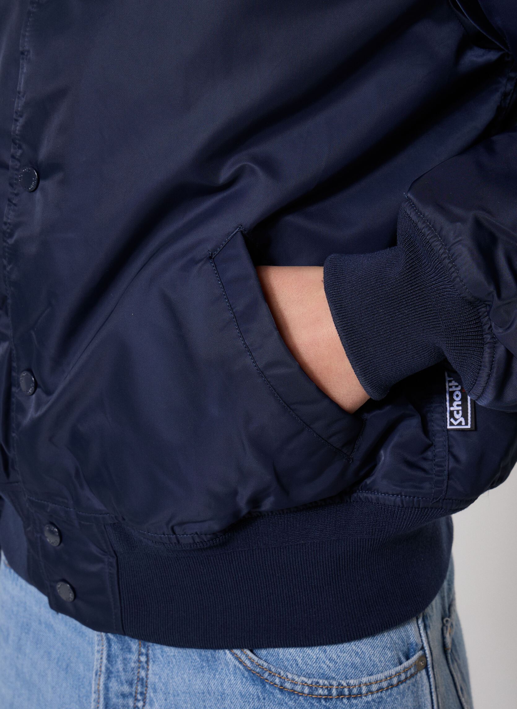 Blousons Bombers Urban Teddy-SPORTING homme bleu Schott Blousons Bombers Urban Teddy-SPORTING homme bleu DARK NAVY
