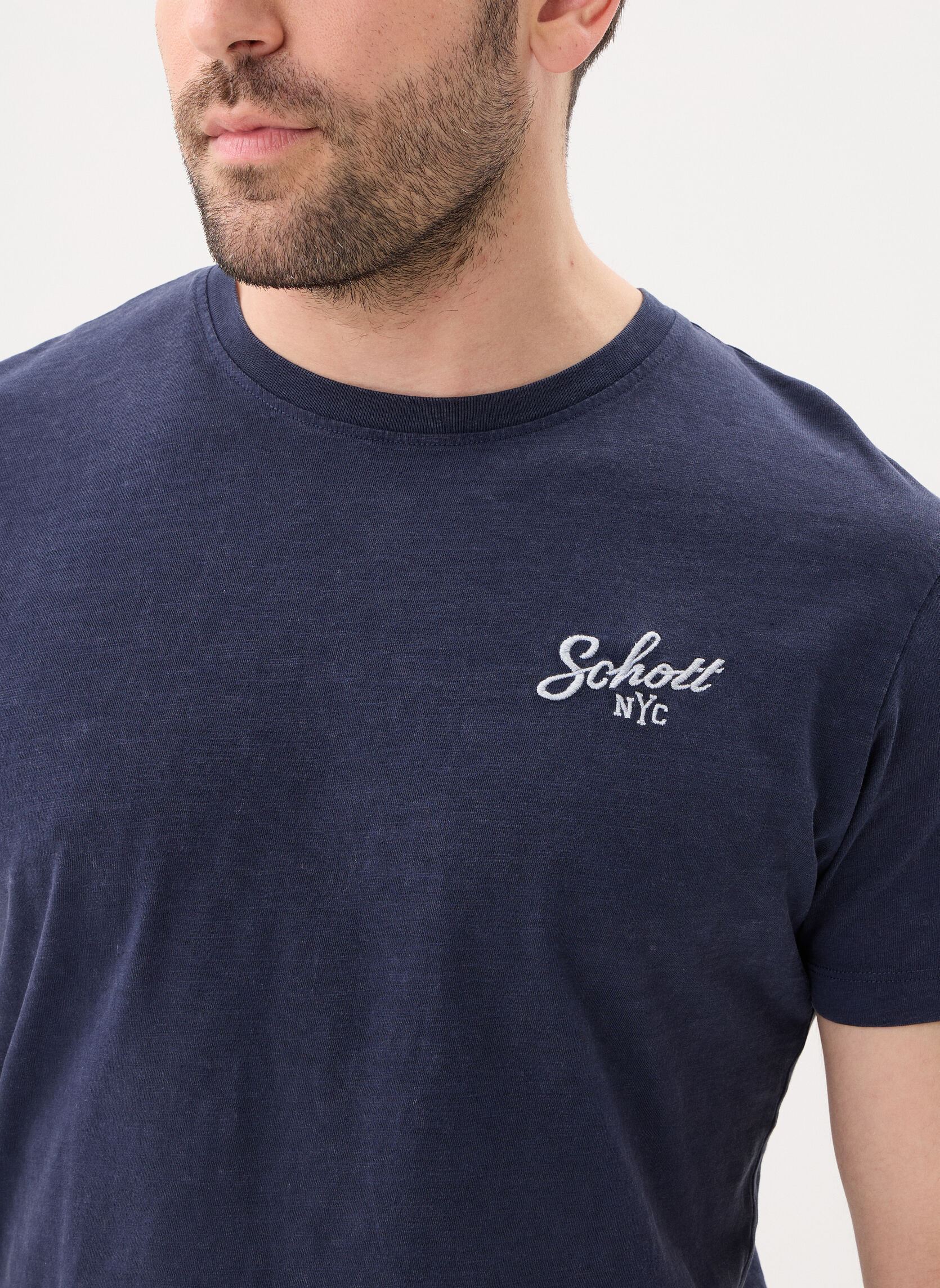 Tee-shirts Tshirt Schott-TSDISTRICT homme bleu Schott Tee-shirts Tshirt Schott-TSDISTRICT homme bleu Dark Navy