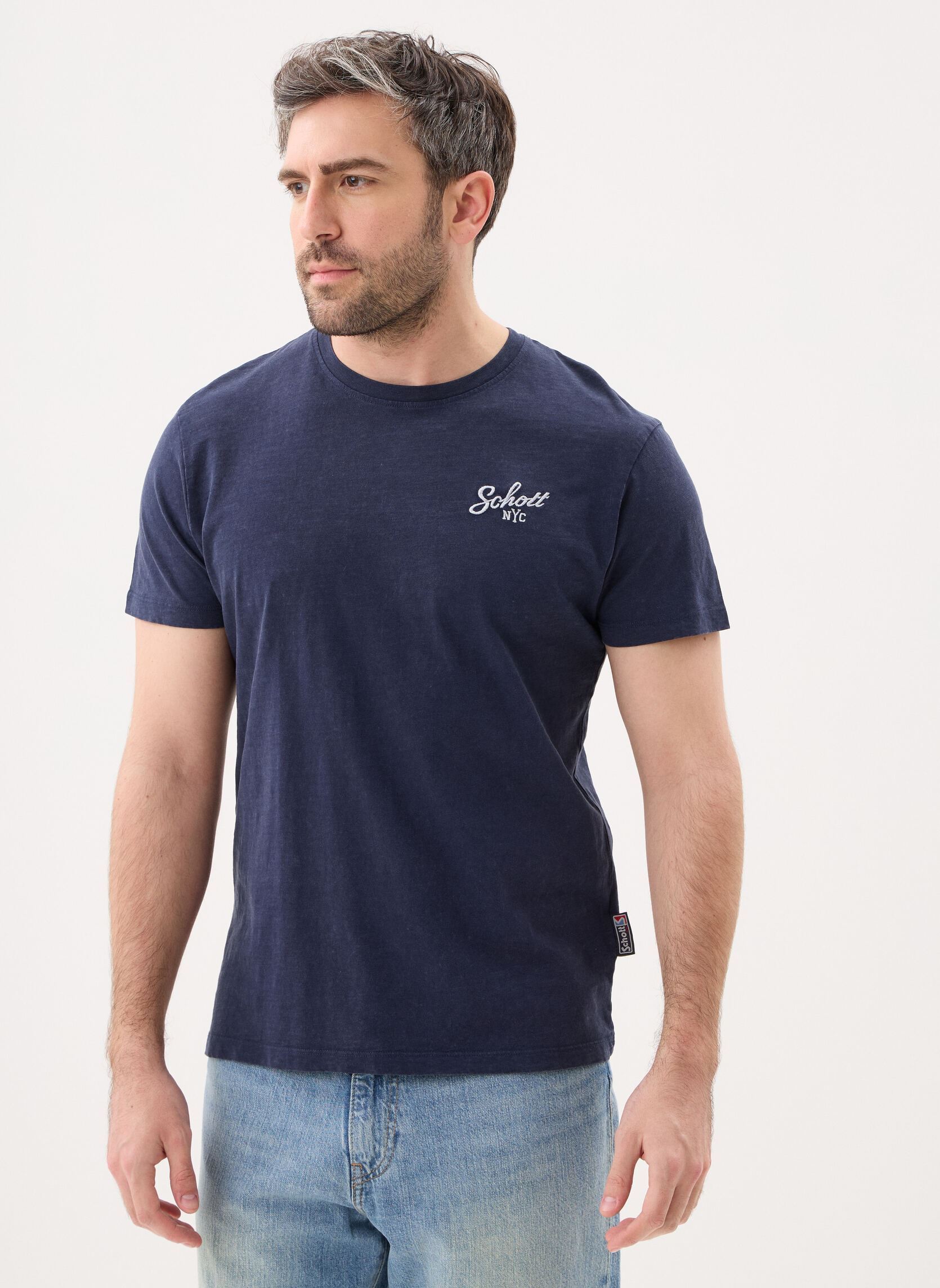 Tee-shirts Tshirt Schott-TSDISTRICT homme bleu Schott Tee-shirts Tshirt Schott-TSDISTRICT homme bleu Dark Navy