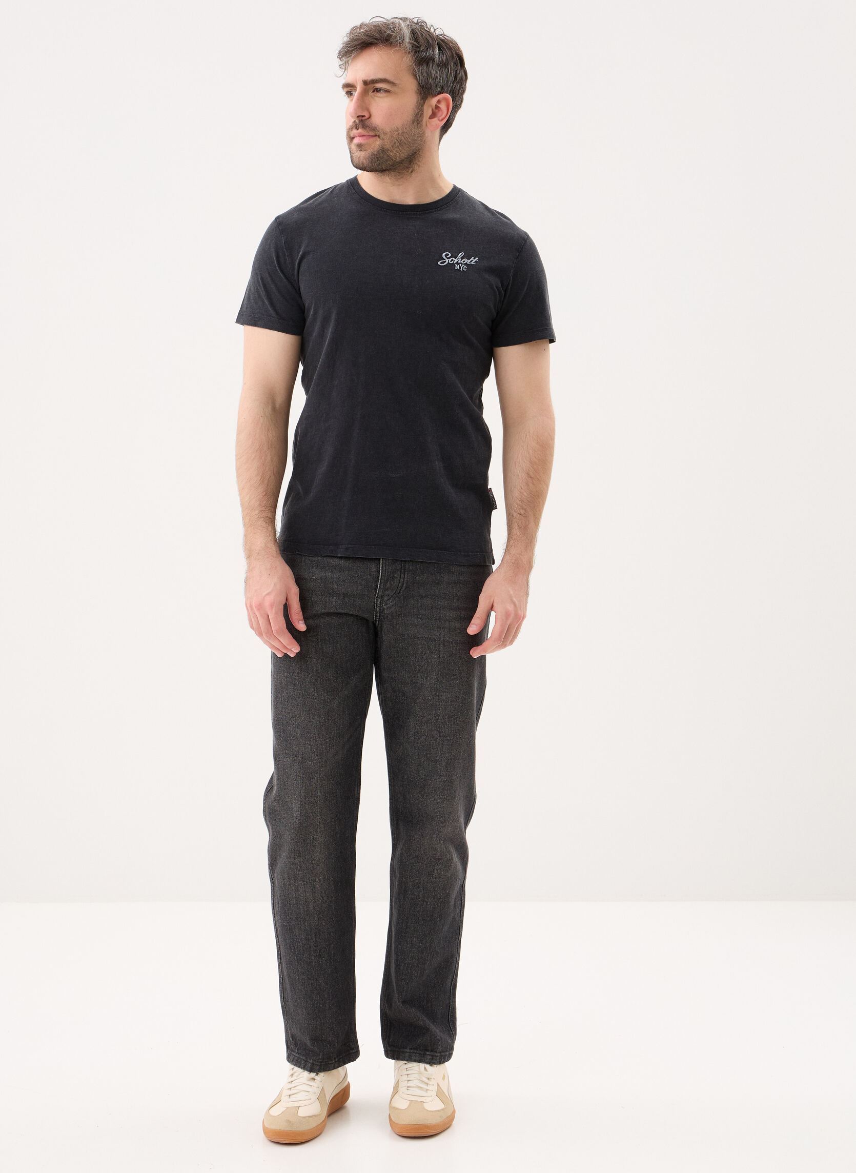 Tee-shirts Tshirt Schott-TSDISTRICT homme noir Schott Tee-shirts Tshirt Schott-TSDISTRICT homme noir Washed black