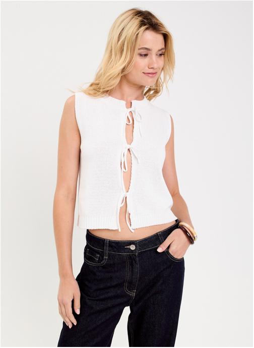 Cache Cache Gilets RUSTINOUET femme blanc