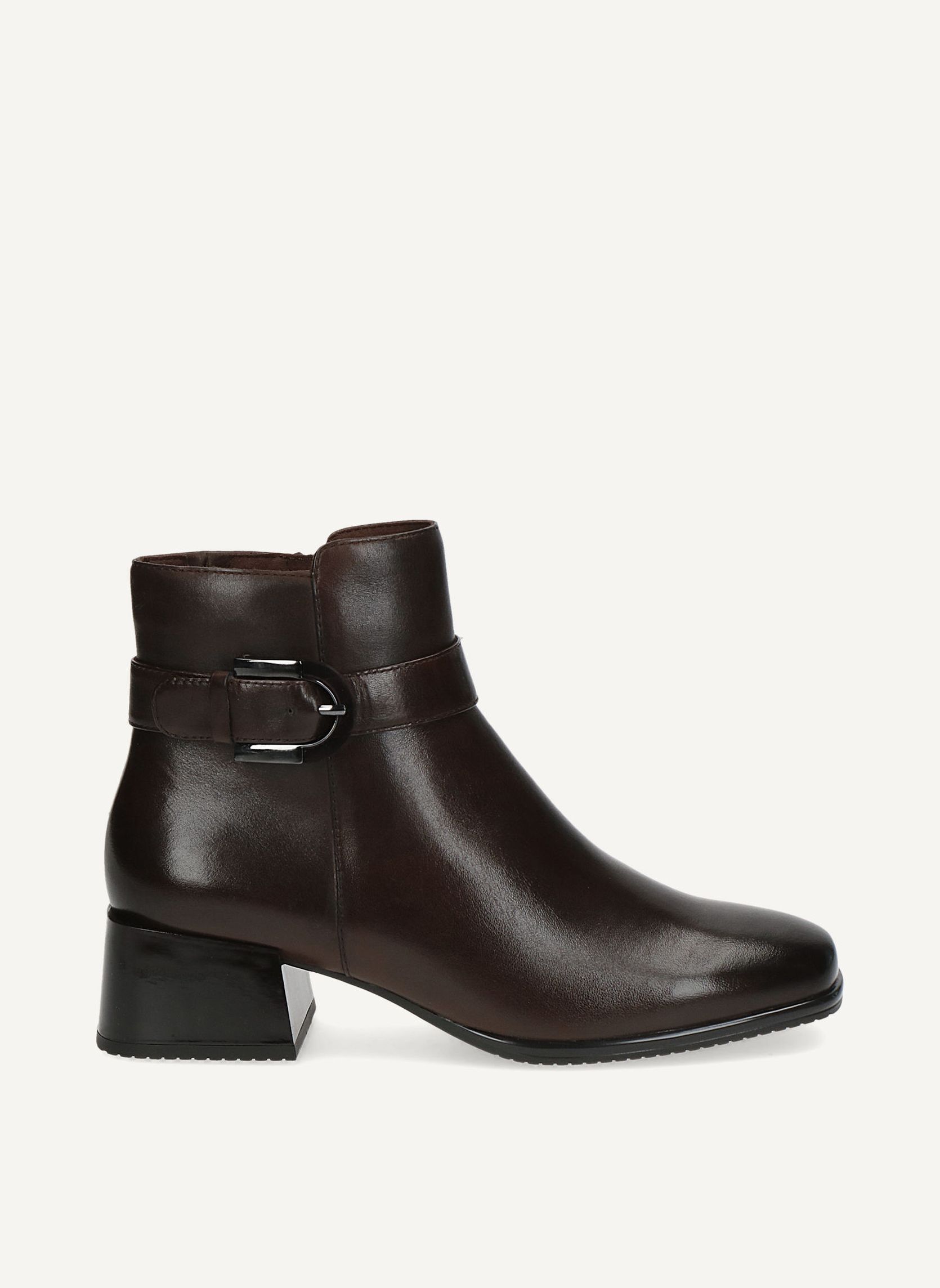 CAPRICE Bottine Femme Cuir Largeur G – Talon 7,5 Cm Élégant Et Confortable Toute La Journée
