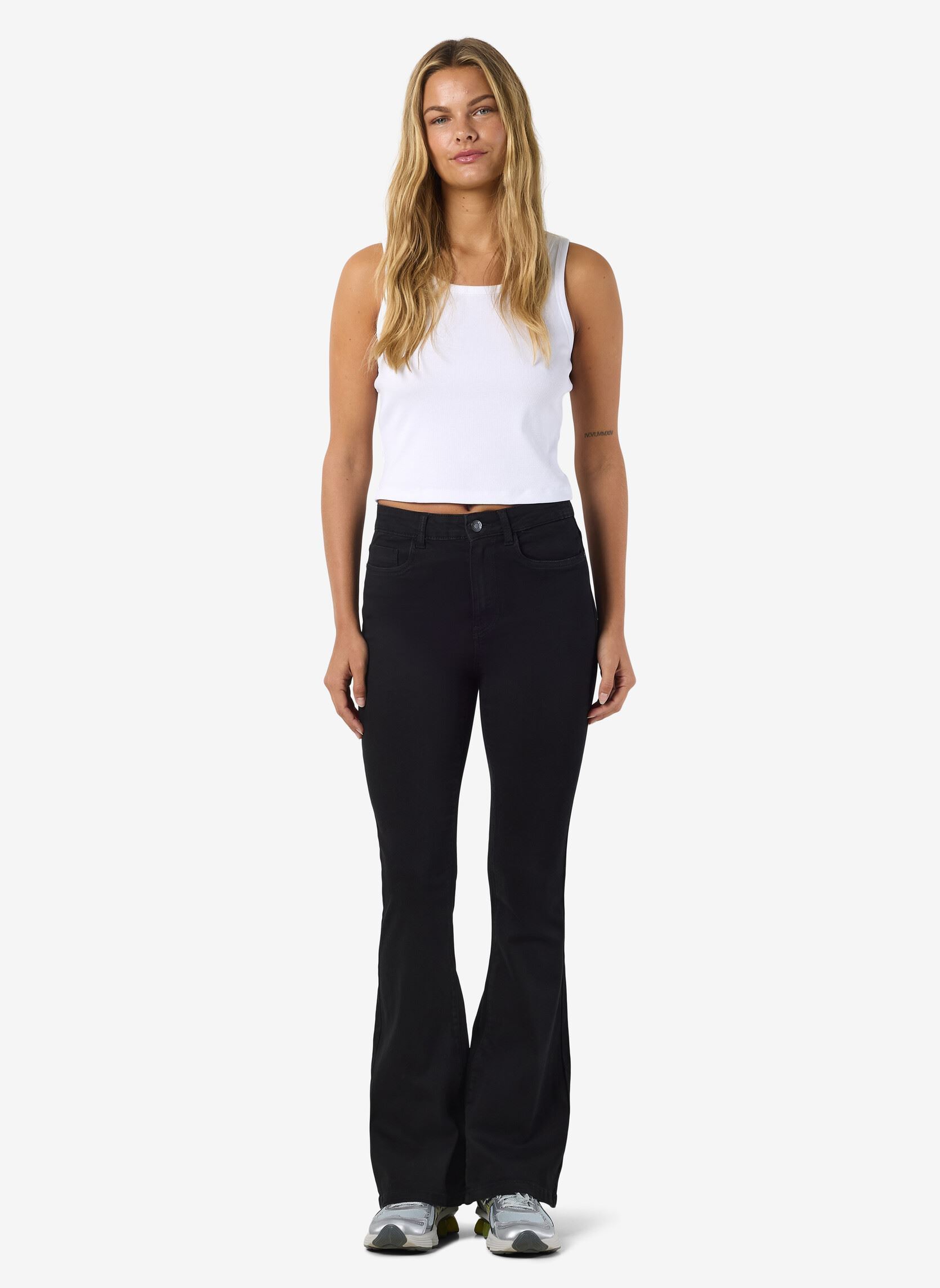 Flared Jeans Nmsallie Hw Flare Jean Vi023Bl Fwd Noos damen schwarz Noisy May Flared Jeans Nmsallie Hw Flare Jean Vi023Bl Fwd Noos damen schwarz Black