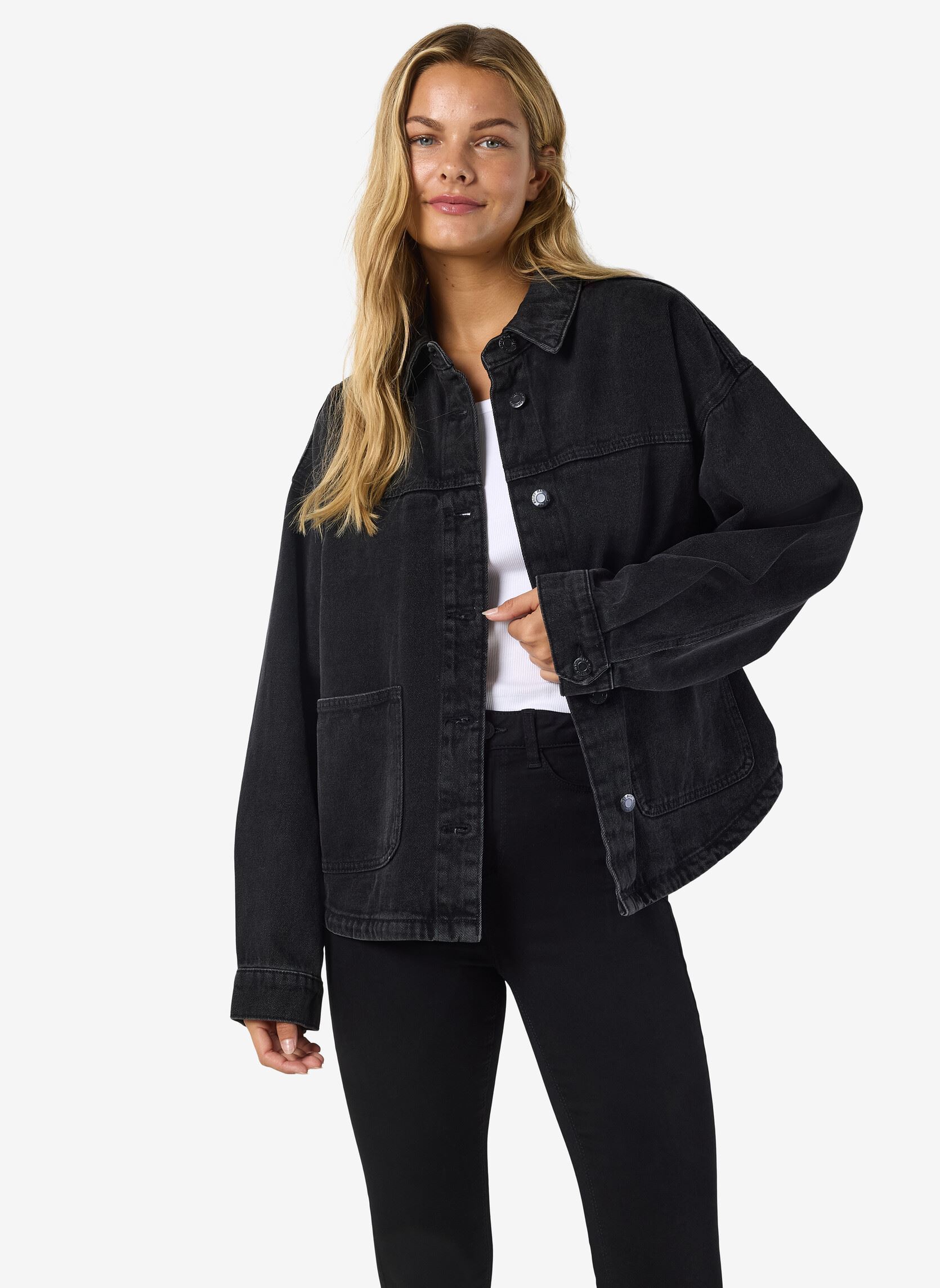 Vestes en jean Nmkettie L/S Reg Dnm Jcket Vi559Bl Noos femme noir Noisy May Vestes en jean Nmkettie L/S Reg Dnm Jcket Vi559Bl Noos femme noir BLACK DENIM