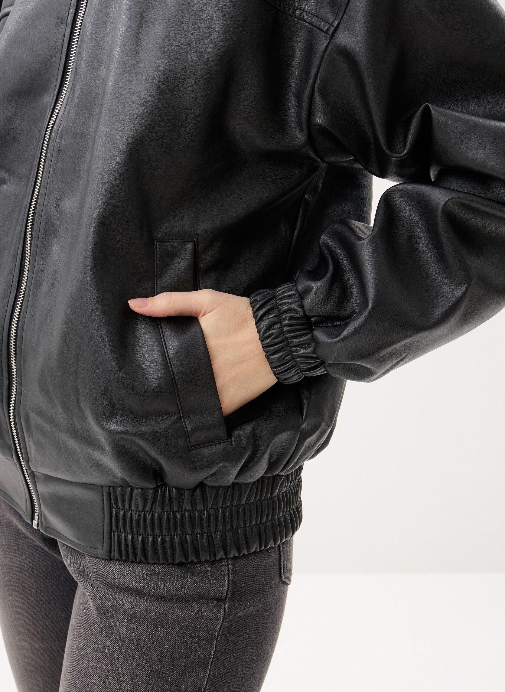 Blousons Nmraya Loose Pu Jacket Dd femme noir Noisy May Blousons Nmraya Loose Pu Jacket Dd femme noir Black
