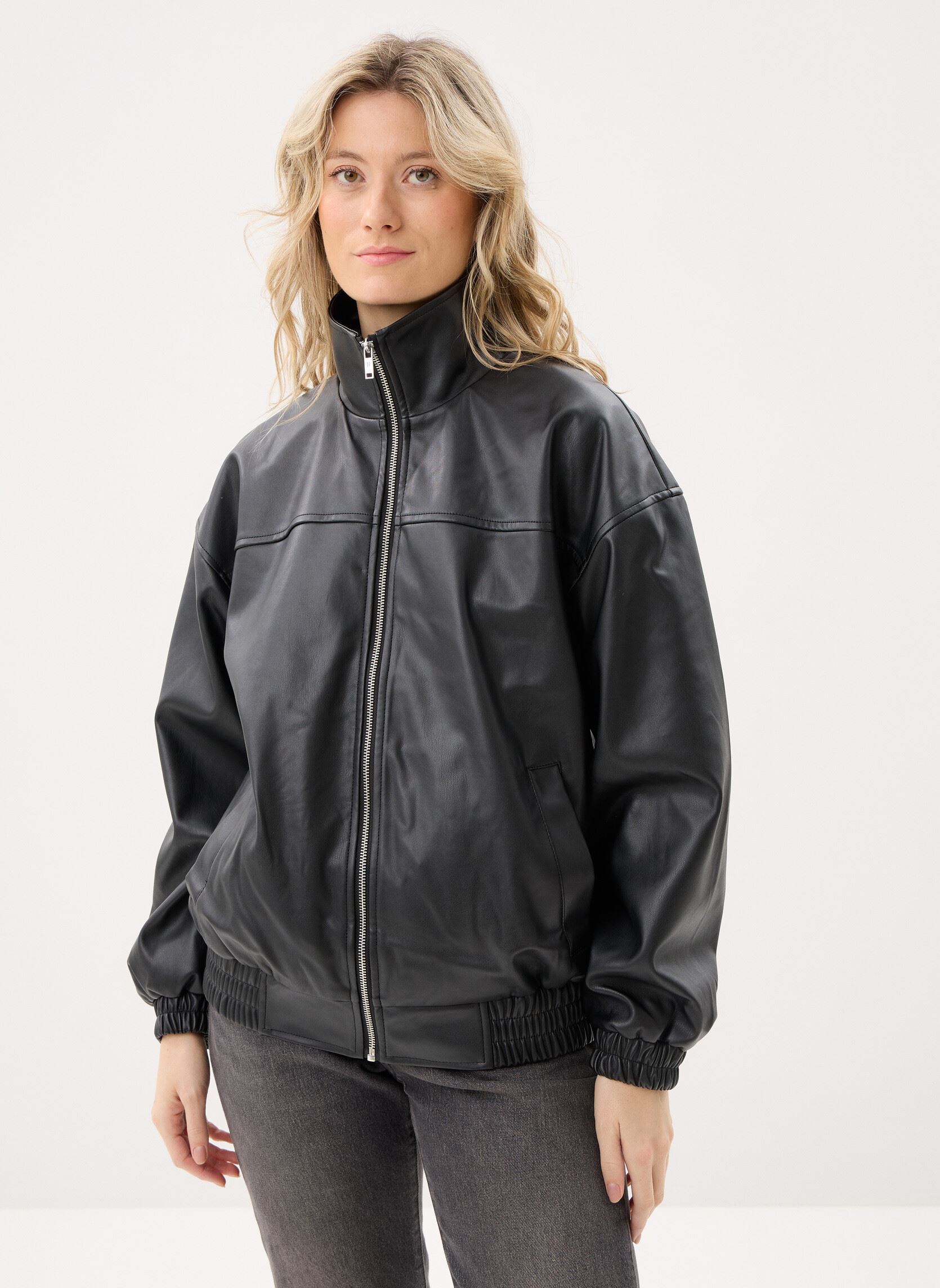 Blousons Nmraya Loose Pu Jacket Dd femme noir Noisy May Blousons Nmraya Loose Pu Jacket Dd femme noir Black