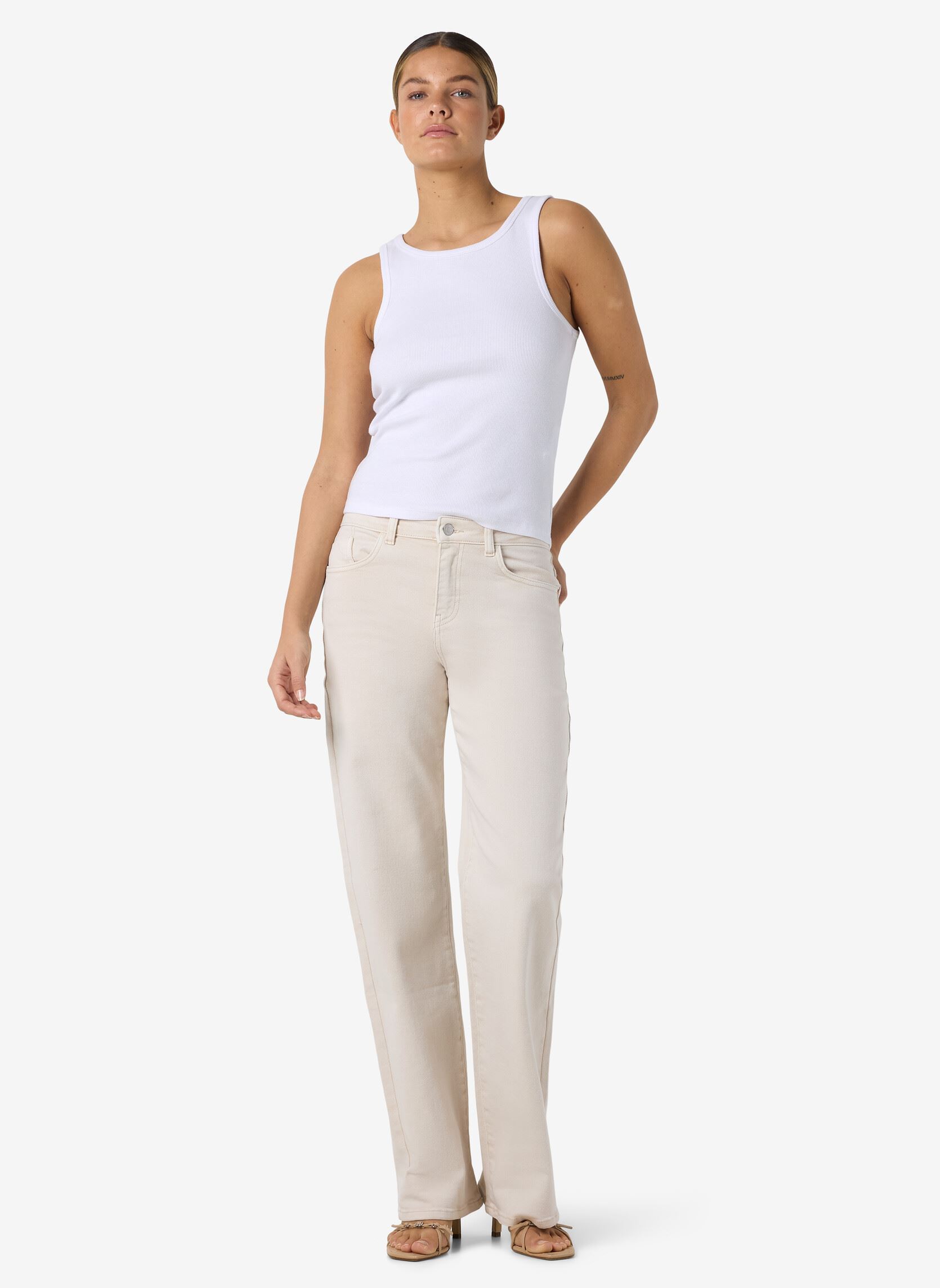 Jeans droit Nmyolanda Mw Straight Jeans Colored Noos femme marron Noisy May Jeans droit Nmyolanda Mw Straight Jeans Colored Noos femme marron PUMICE STONE