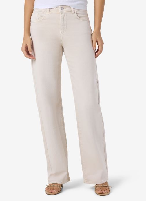 Noisy May Rechte jeans / Straight Leg Jeans Nmyolanda Mw Straight Jeans Colored Noos dames bruin