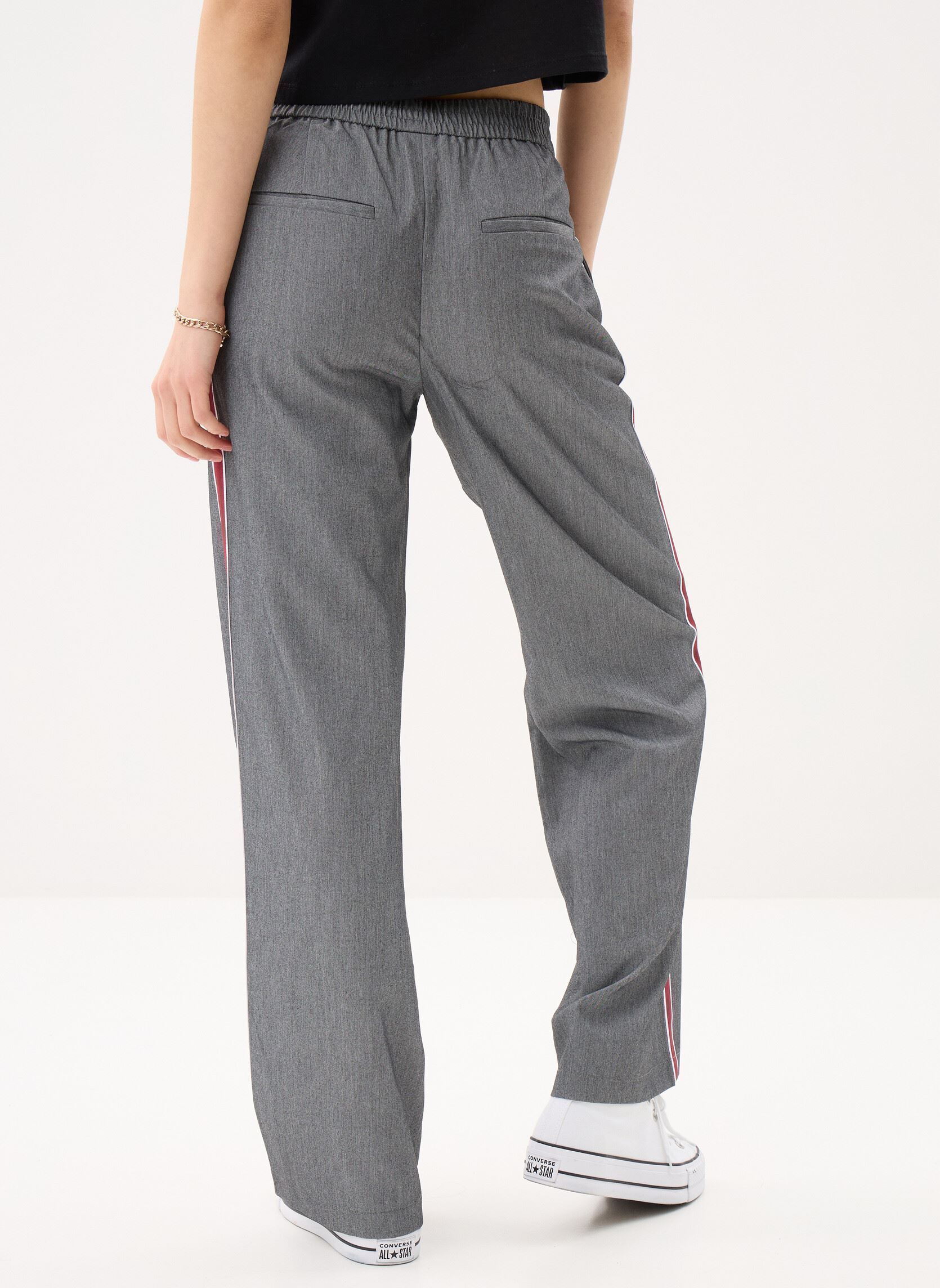 Rechte broeken Nmanna Mw Pull Up Pants Fwd dames grijs Noisy May Rechte broeken Nmanna Mw Pull Up Pants Fwd dames grijs Medium Grey Melange