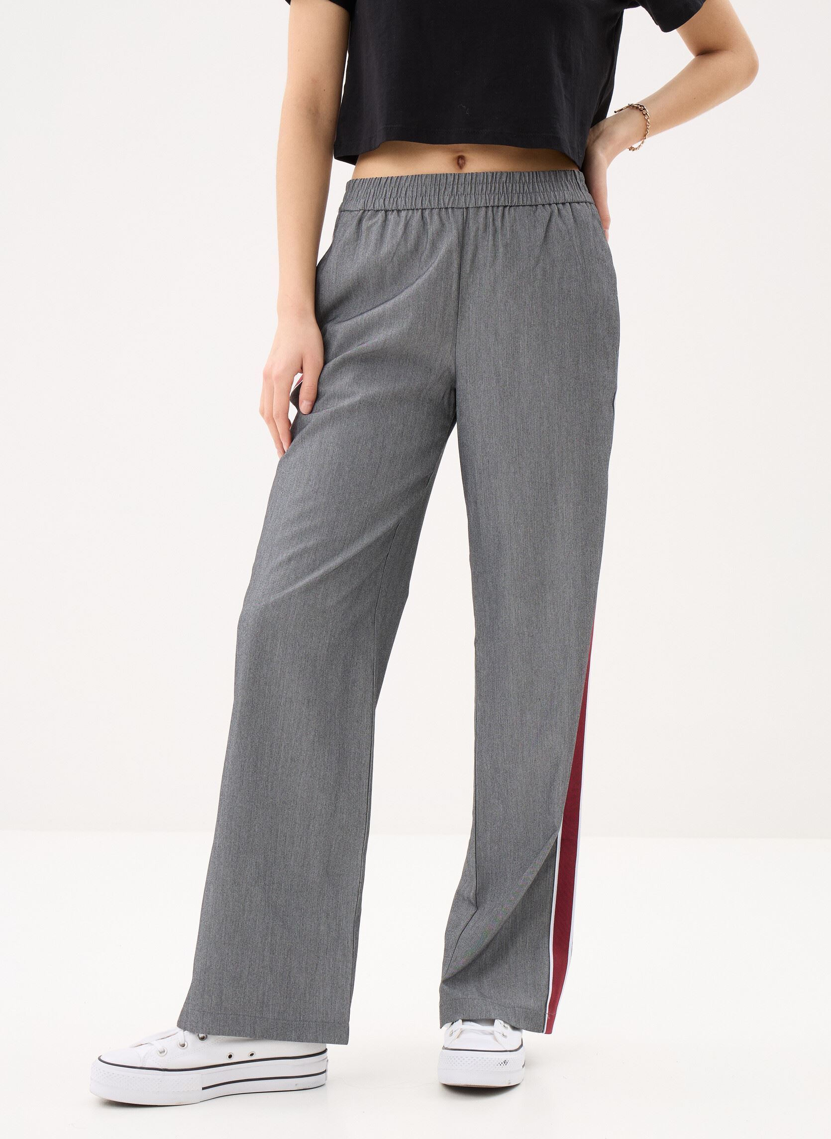 Rechte broeken Nmanna Mw Pull Up Pants Fwd dames grijs Noisy May Rechte broeken Nmanna Mw Pull Up Pants Fwd dames grijs Medium Grey Melange