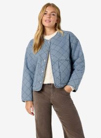 Vestes en jean Nmcleo Quilted Denim Jacket femme bleu