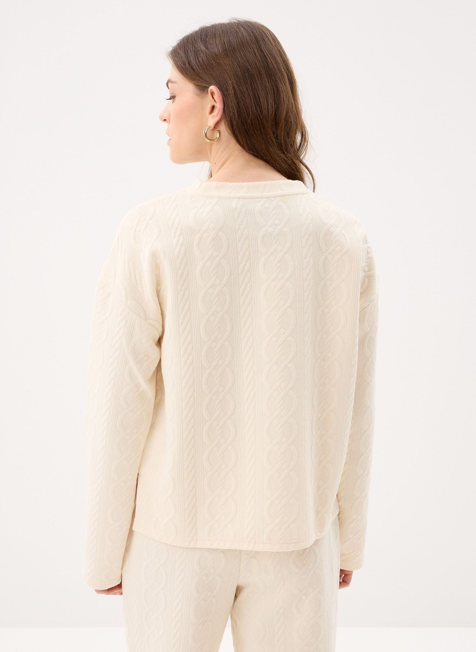 T-shirts met lange mouwen Nmcori L/S Quilted O-Neck Jrs Fwd dames beige Noisy May T-shirts met lange mouwen Nmcori L/S Quilted O-Neck Jrs Fwd dames beige Birch