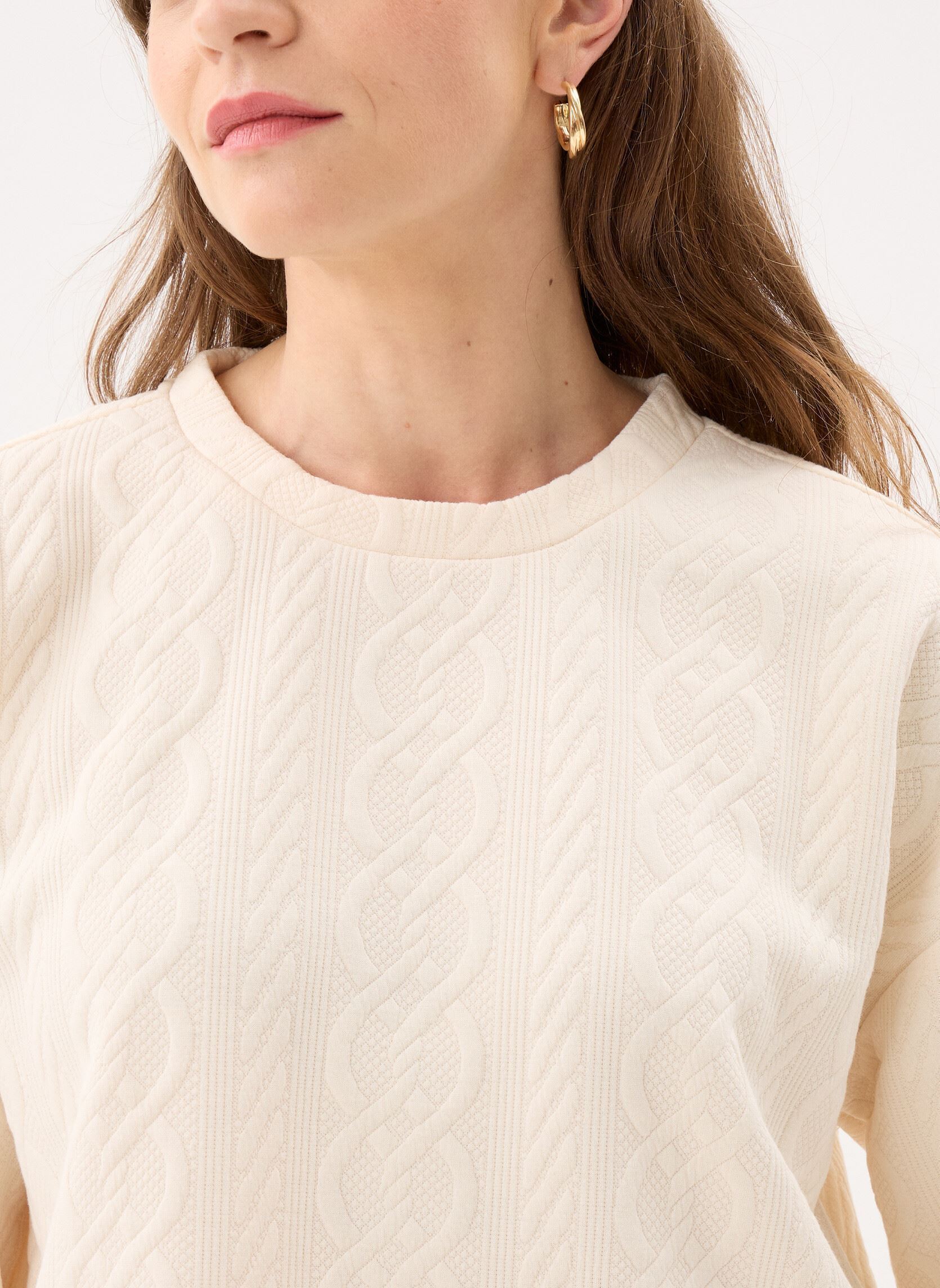 T-shirts met lange mouwen Nmcori L/S Quilted O-Neck Jrs Fwd dames beige Noisy May T-shirts met lange mouwen Nmcori L/S Quilted O-Neck Jrs Fwd dames beige Birch
