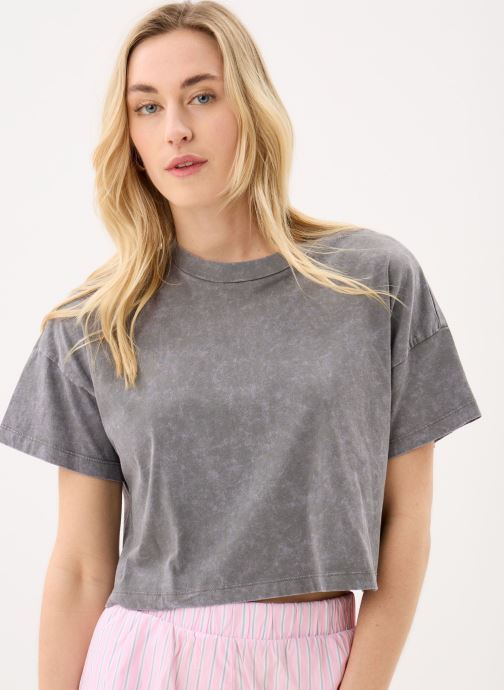 Noisy May Kurzarm-T-Shirts Nmalena S/S Washed T-Shirt Jrs Fwd Noos damen grau
