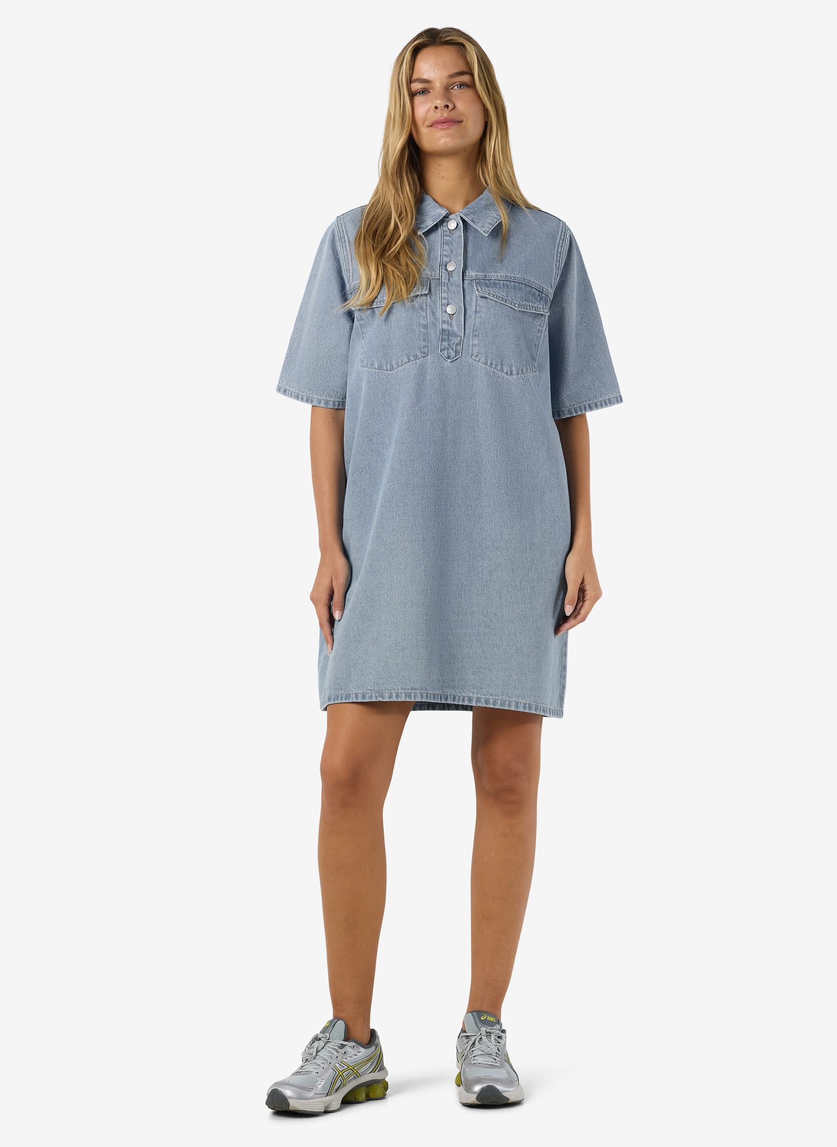 Robes Nmindie S/S Short Dress Az425Lb Noos femme bleu Noisy May Robes Nmindie S/S Short Dress Az425Lb Noos femme bleu LIGHT BLUE DENIM