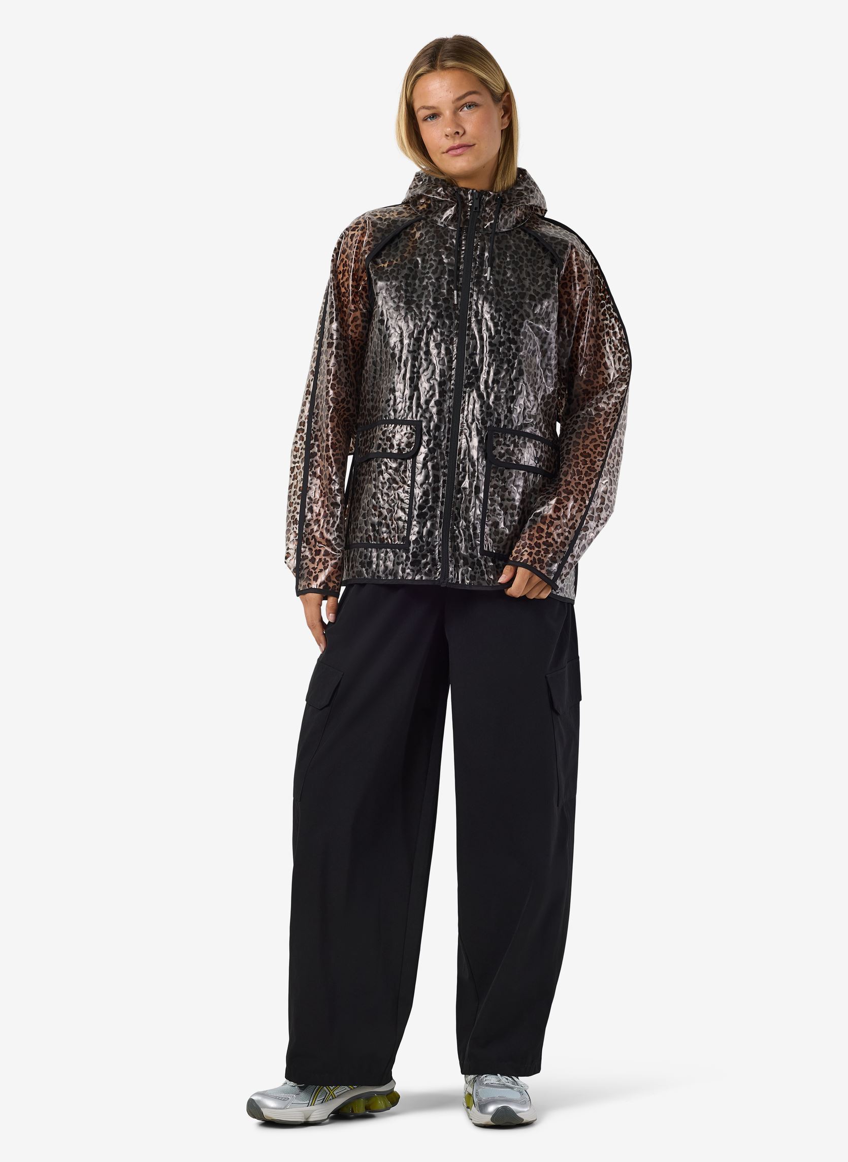 Jacken Nmsky Transparent Hood Jacket damen schwarz Noisy May Jacken Nmsky Transparent Hood Jacket damen schwarz Black