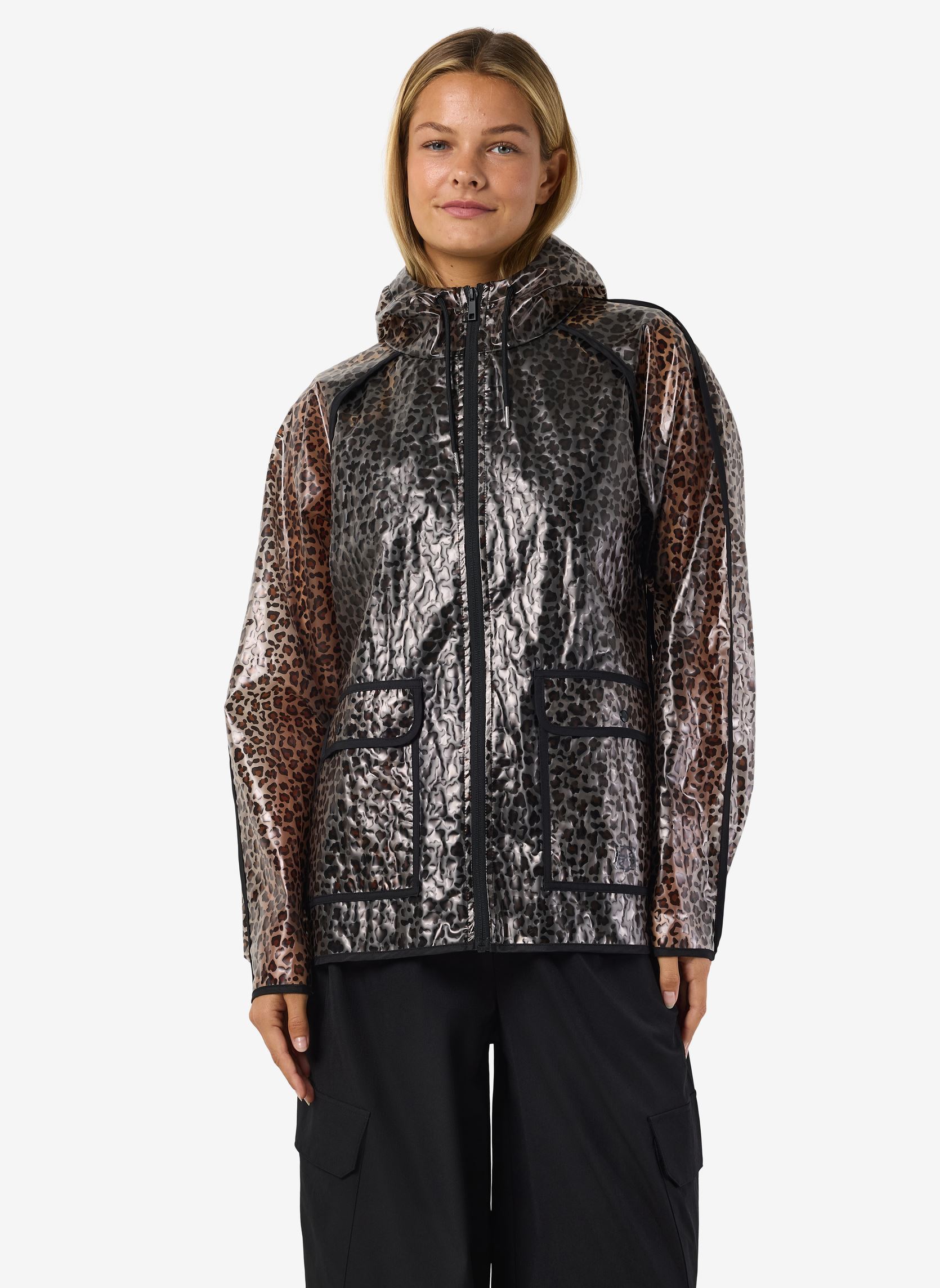 Jacken Nmsky Transparent Hood Jacket damen schwarz Noisy May Jacken Nmsky Transparent Hood Jacket damen schwarz Black