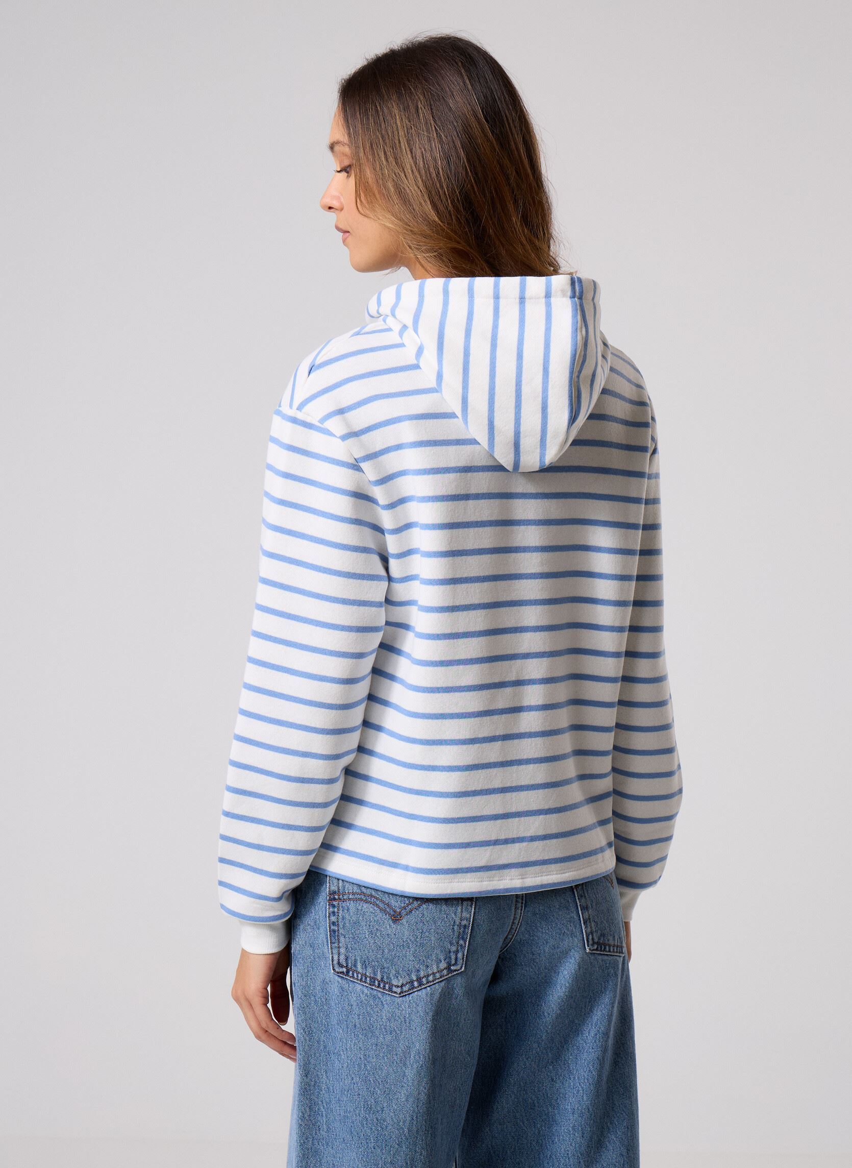 Sweats à capuche Pcchilli Ls Hoodie Stripes Emb Noos Bc H femme blanc Pieces Sweats à capuche Pcchilli Ls Hoodie Stripes Emb Noos Bc H femme blanc Cloud Dancer