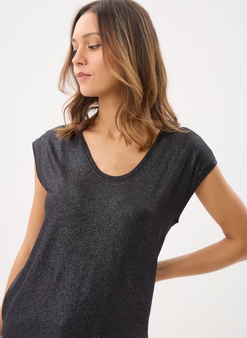 Pieces T-shirts met korte mouwen Pcalice Ss Glitter Tee Jrs Noos Bc dames zwart