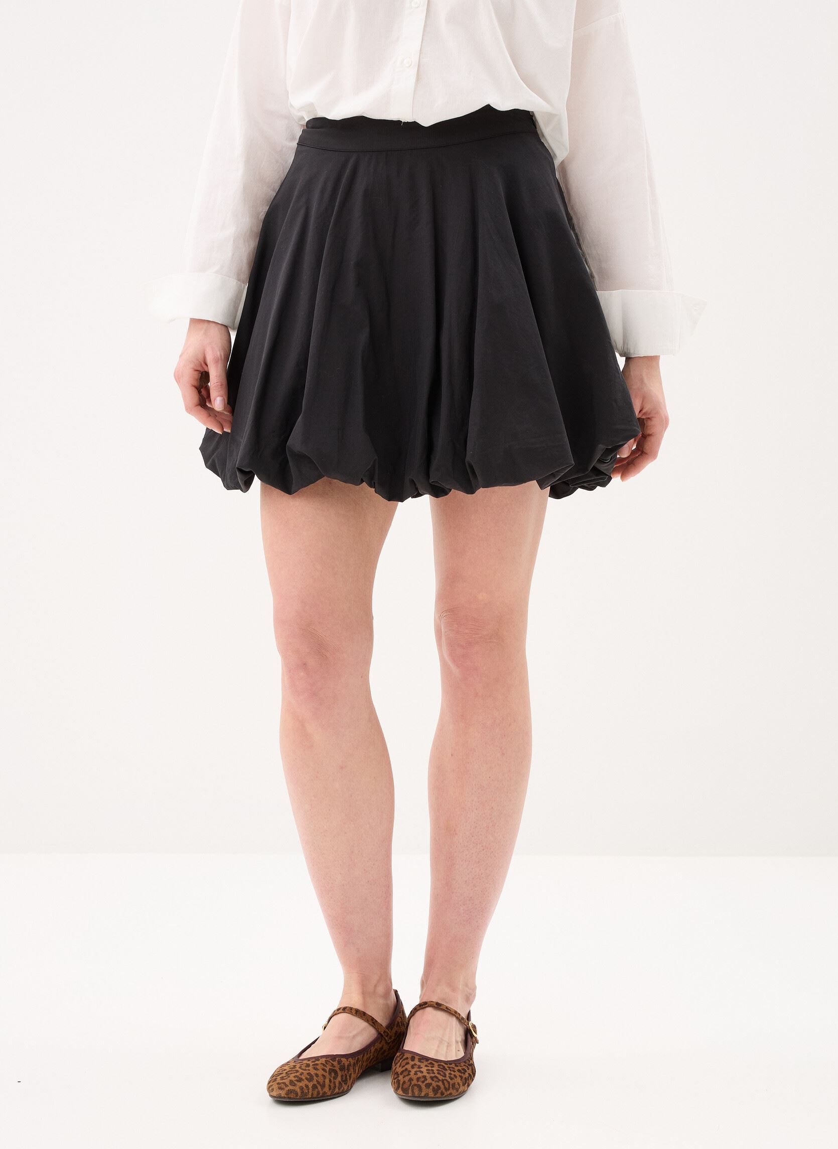 7-15 ans | Jupe-short à ourlet fendu - Noir - Filles 7-15 ans | Jupe-short à ourlet fendu - Noir - Filles