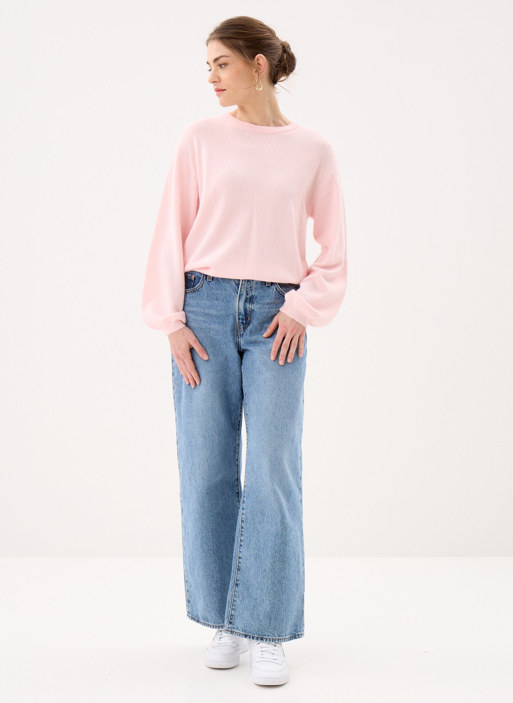 Pulls Pcnaomi Ls O-Neck Knit Noos Bc femme rose Pieces Pulls Pcnaomi Ls O-Neck Knit Noos Bc femme rose ROSEATE SPOONBILL