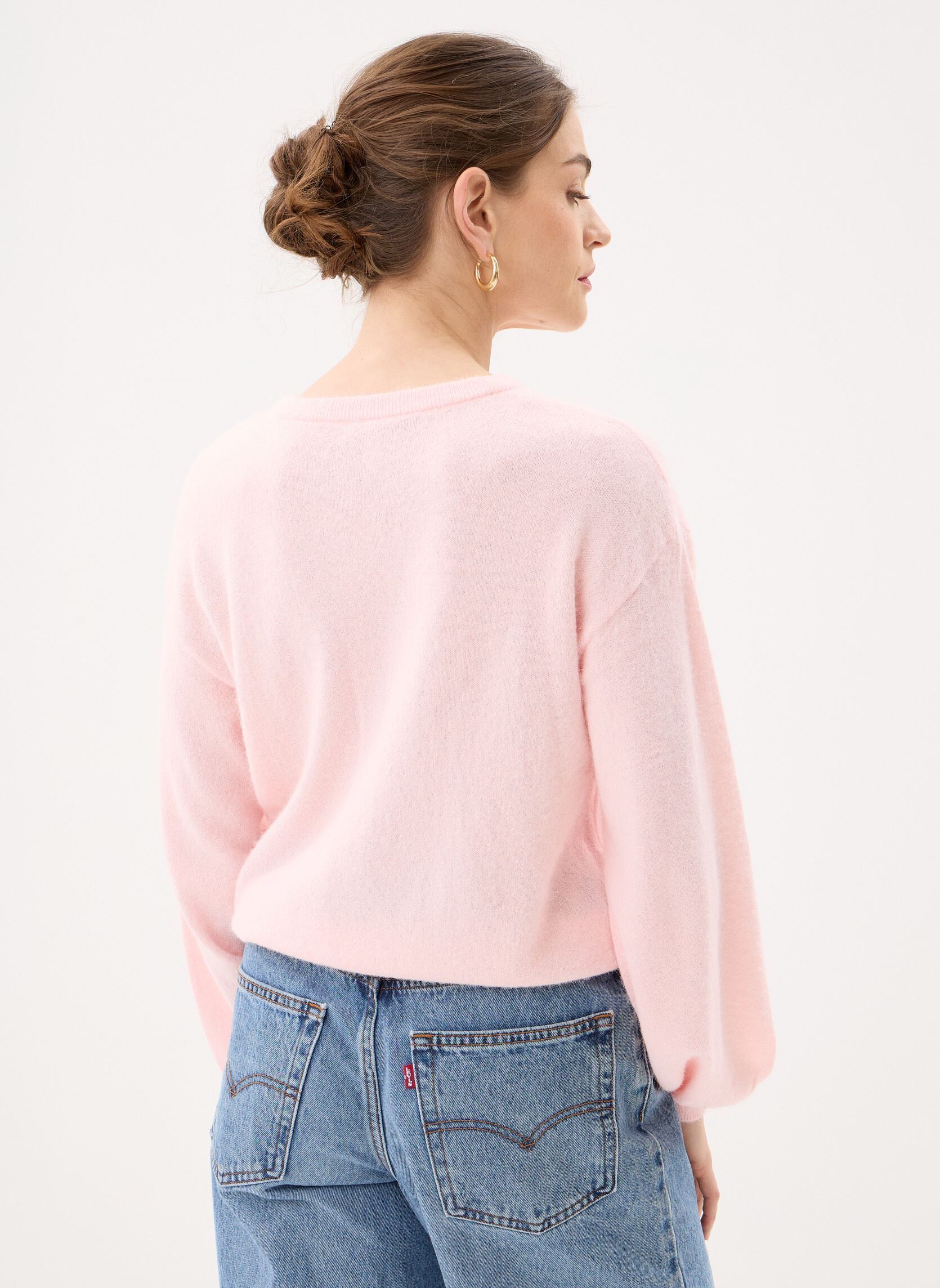 Pulls Pcnaomi Ls O-Neck Knit Noos Bc femme rose Pieces Pulls Pcnaomi Ls O-Neck Knit Noos Bc femme rose ROSEATE SPOONBILL