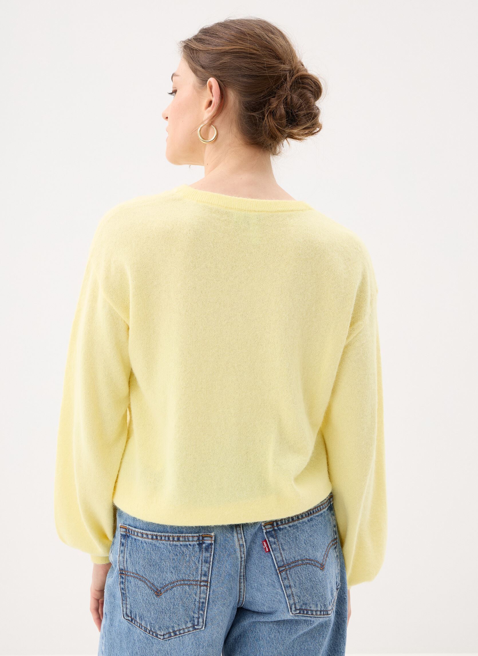 Pulls Pcnaomi Ls O-Neck Knit Noos Bc femme jaune Pieces Pulls Pcnaomi Ls O-Neck Knit Noos Bc femme jaune French Vanilla