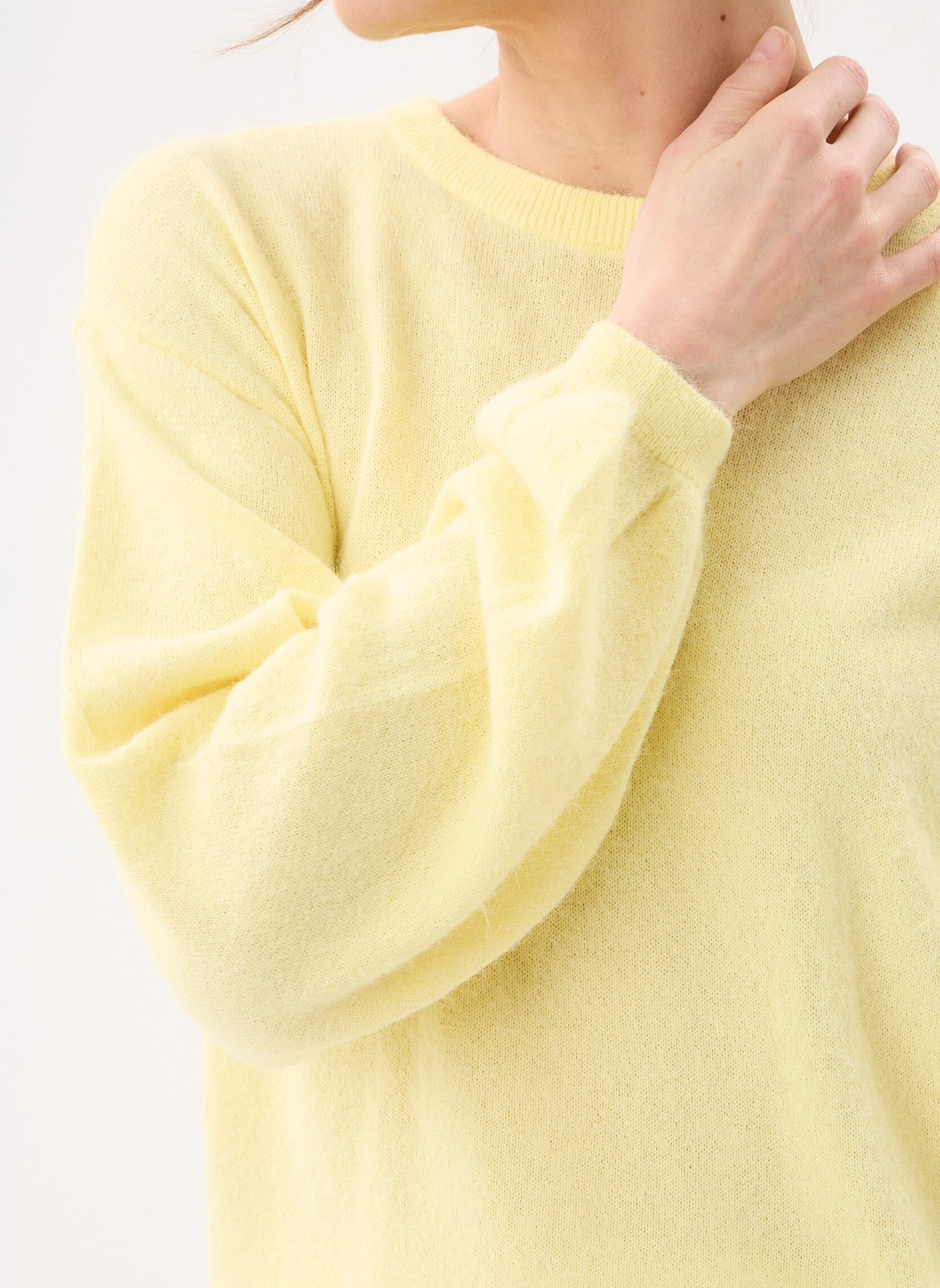 Pulls Pcnaomi Ls O-Neck Knit Noos Bc femme jaune Pieces Pulls Pcnaomi Ls O-Neck Knit Noos Bc femme jaune French Vanilla