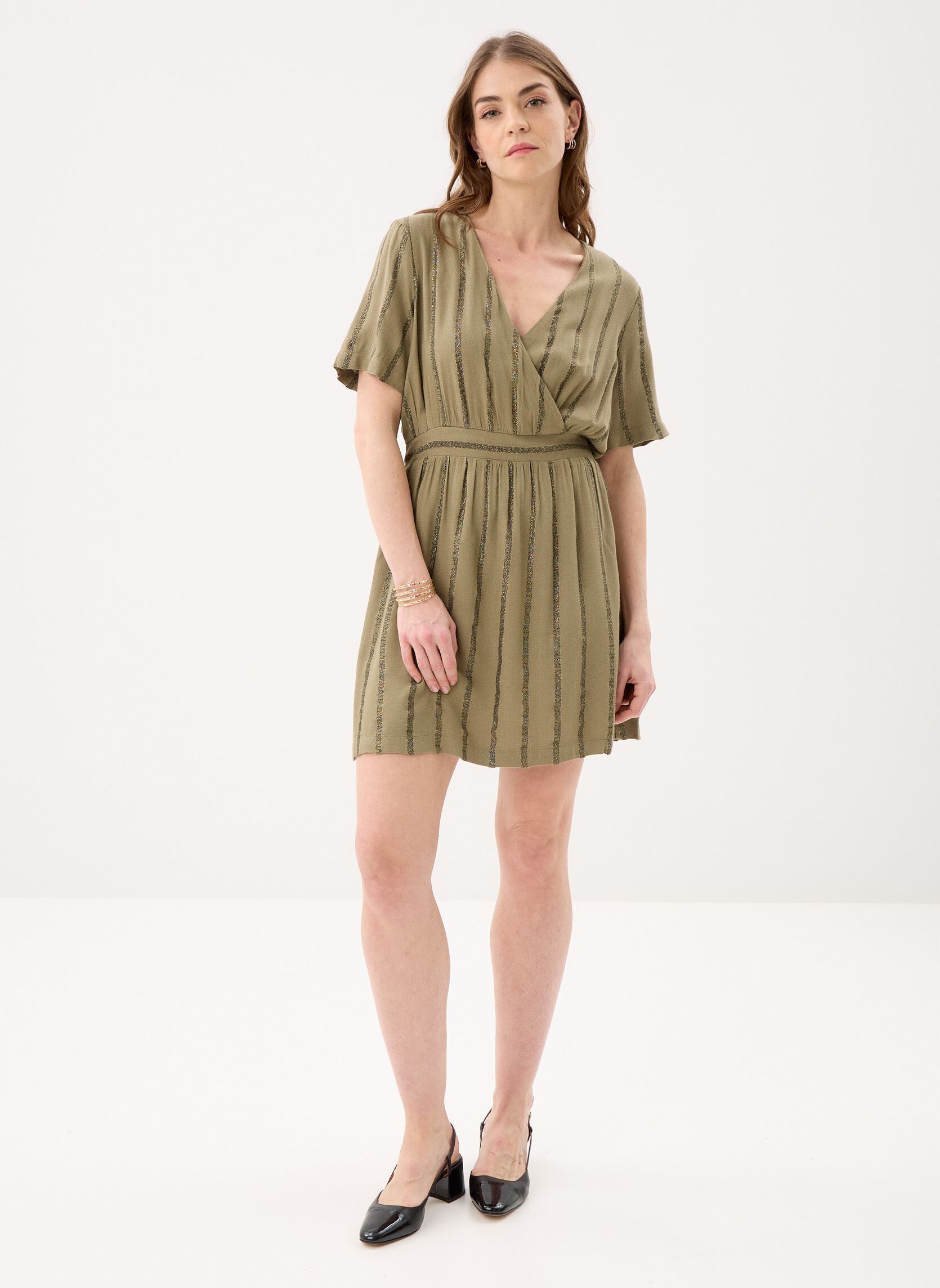 Kleider Pcbrigitte Ss V-Neck Wvn Dress Fc damen grün Pieces Kleider Pcbrigitte Ss V-Neck Wvn Dress Fc damen grün Kalamata