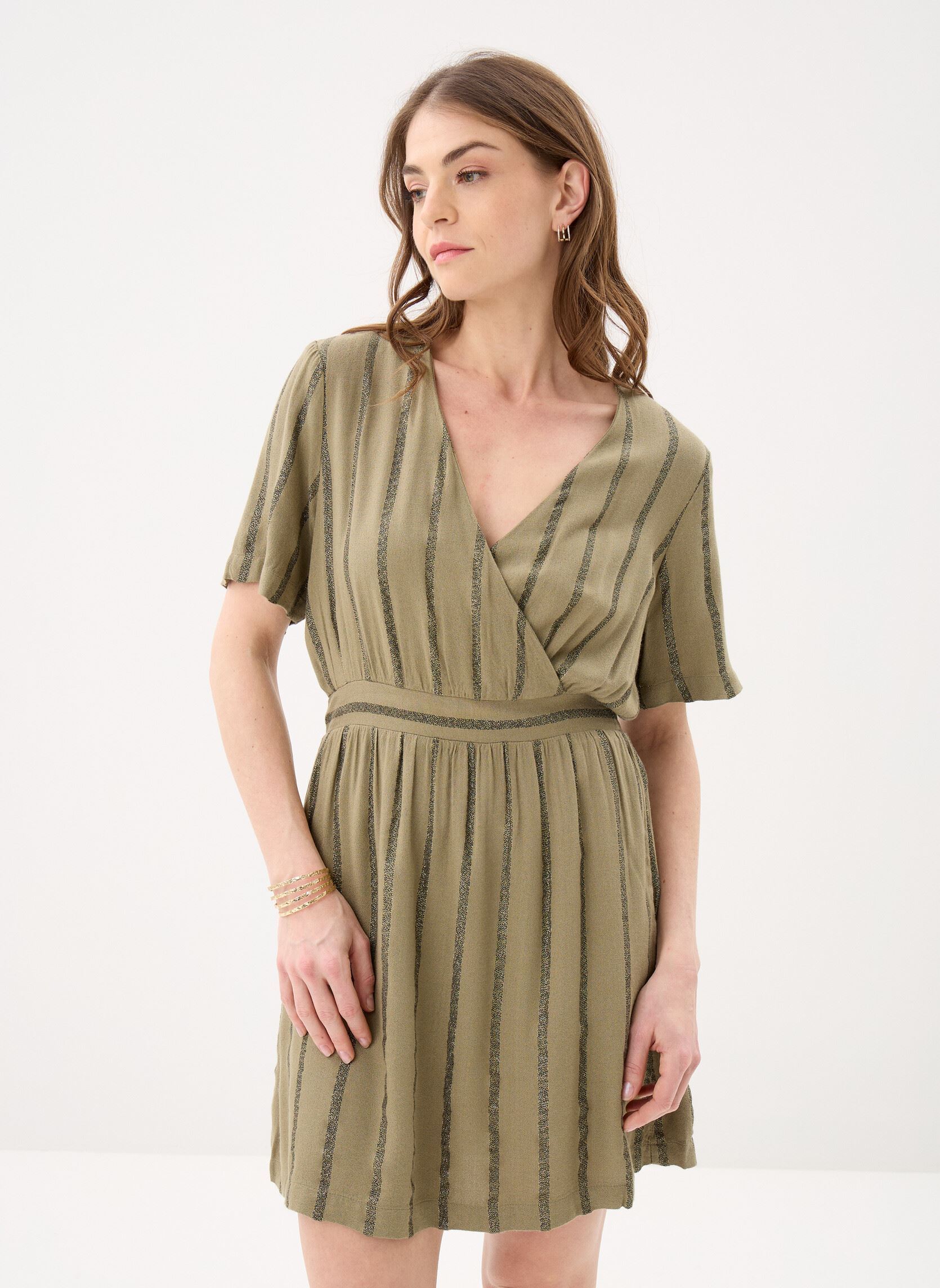 Kleider Pcbrigitte Ss V-Neck Wvn Dress Fc damen grün Pieces Kleider Pcbrigitte Ss V-Neck Wvn Dress Fc damen grün Kalamata